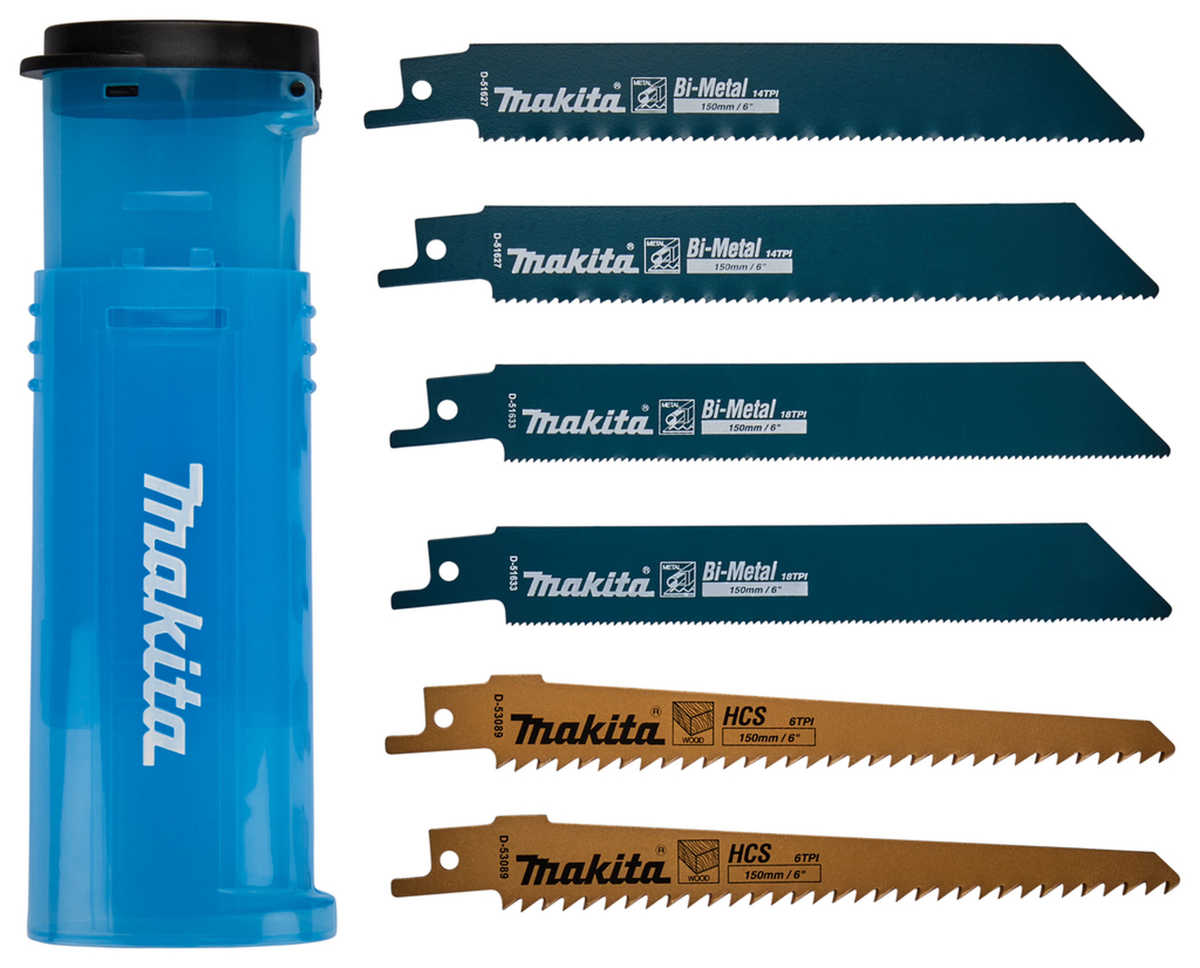 Makita Coffret Lames de Scie Sabre 6 pièces D-53051