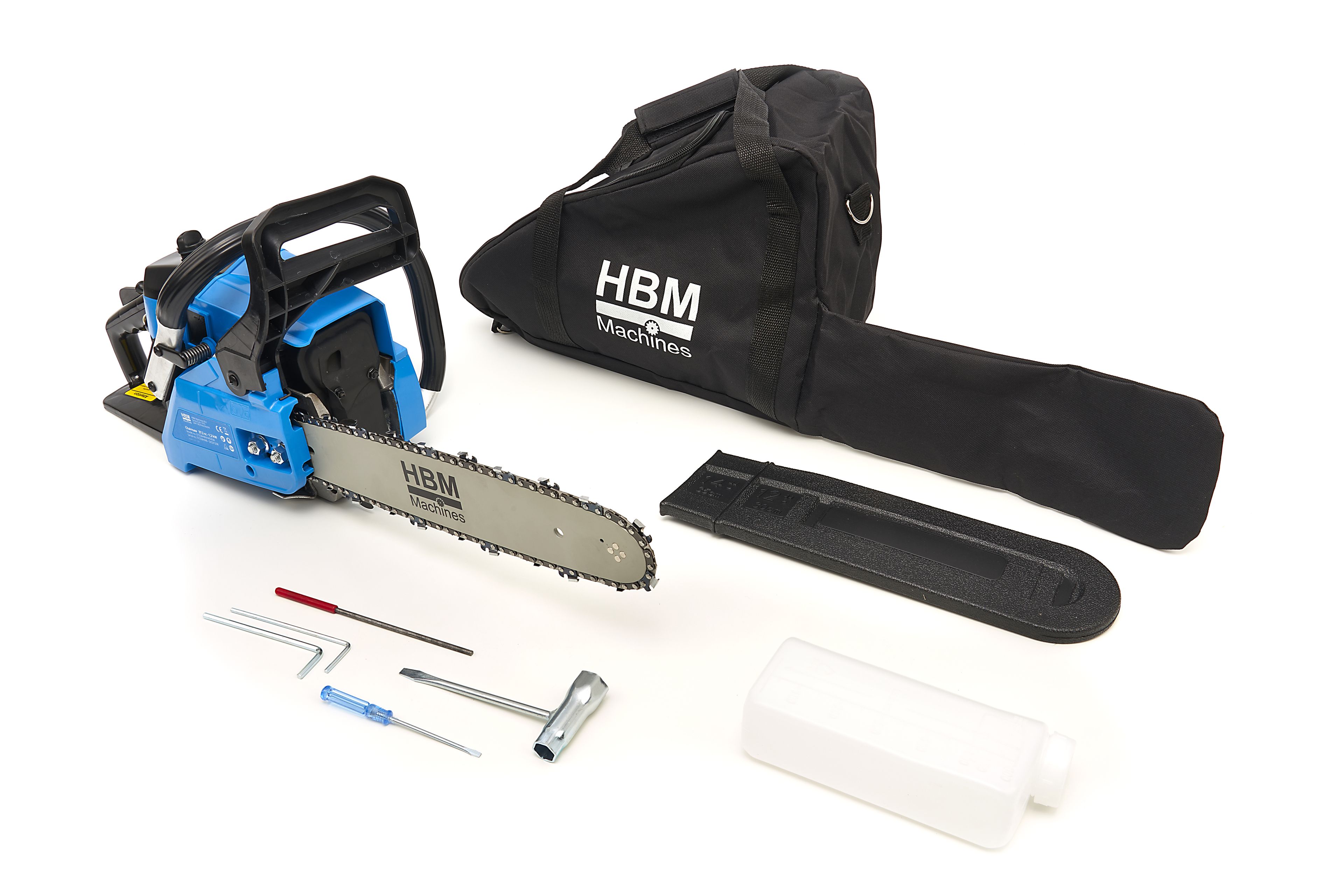 Sierra de cadena HBM 38 cc motor de gasolina de 2 tiempos con hoja de 350 mm Image 13
