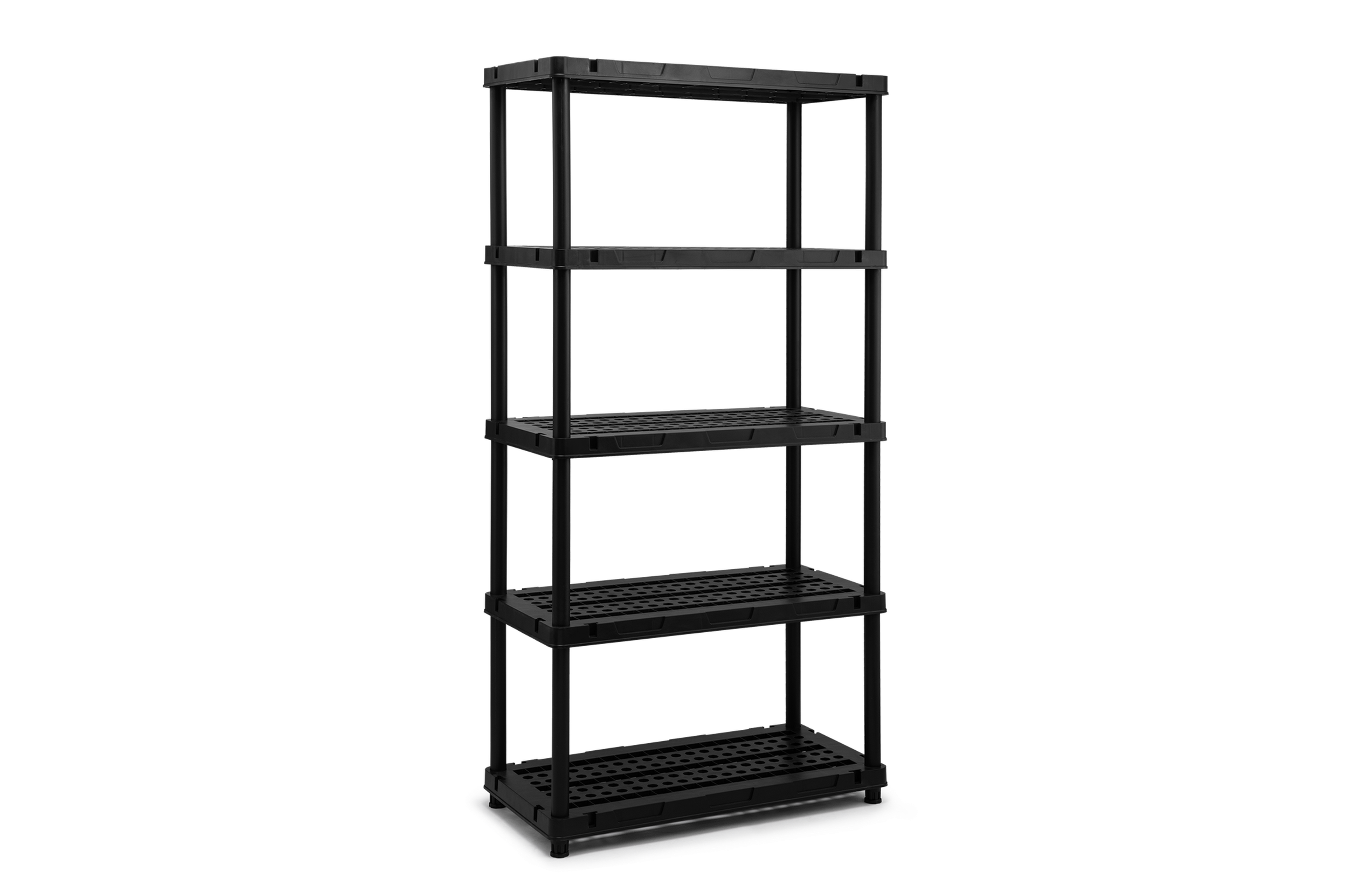HBM kunststof stellingkast 5 x 75 kg, met kliksysteem, zwart Image 3