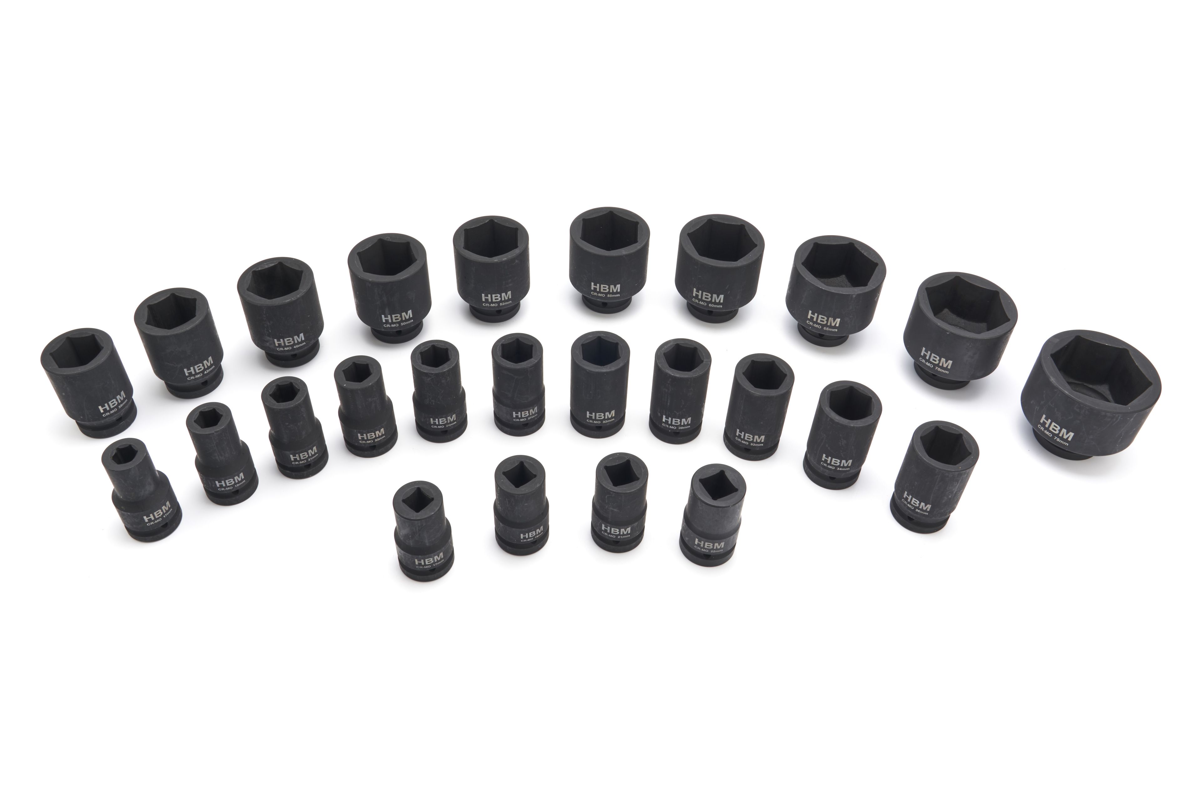 HBM krachtdoppenset zeskant 1 inch, 17 - 75 mm, 25-delig Image 6