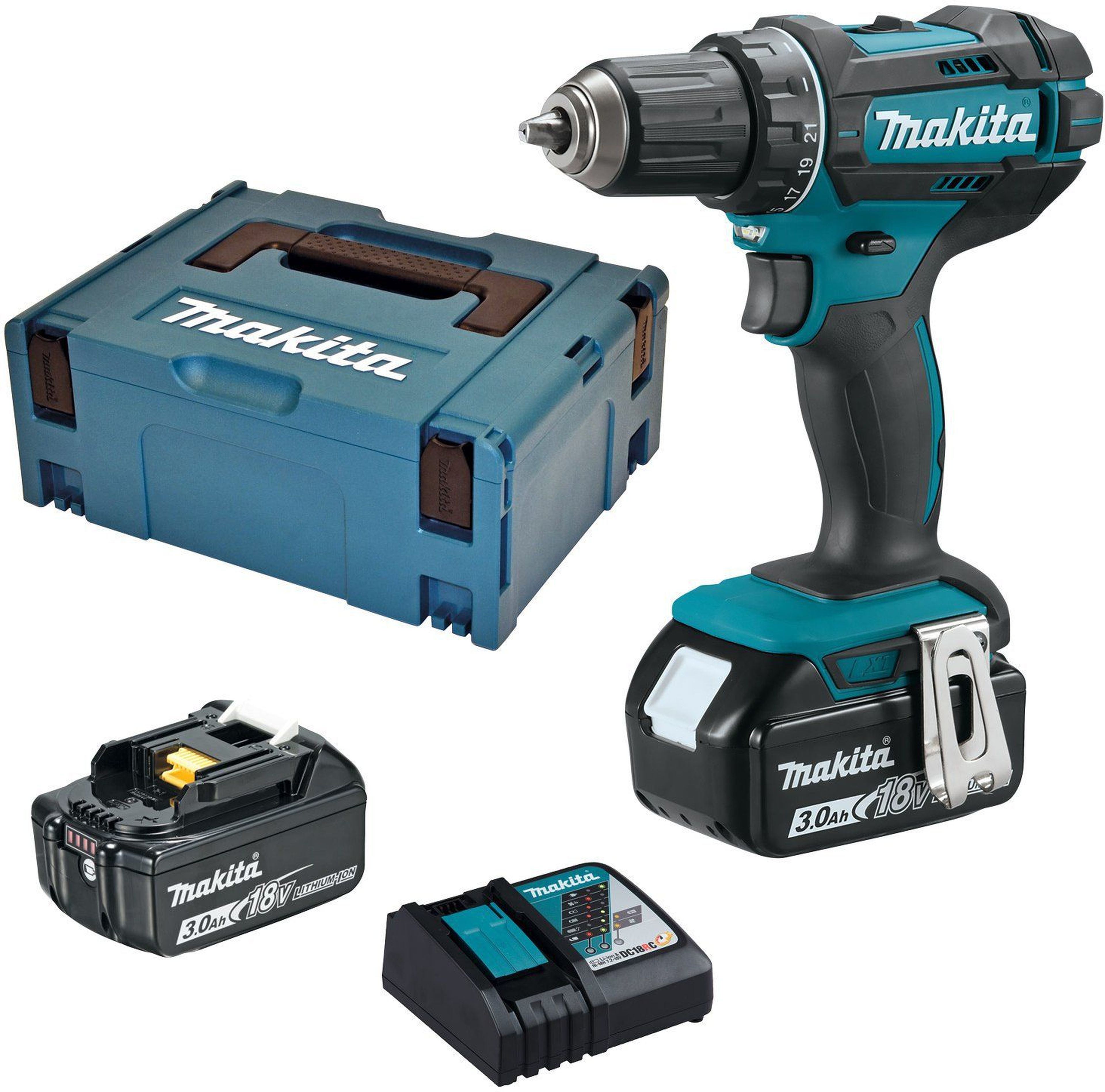 Makita accuschroefboormachine 18 Volt 3,0 Ah DDF482RFJ