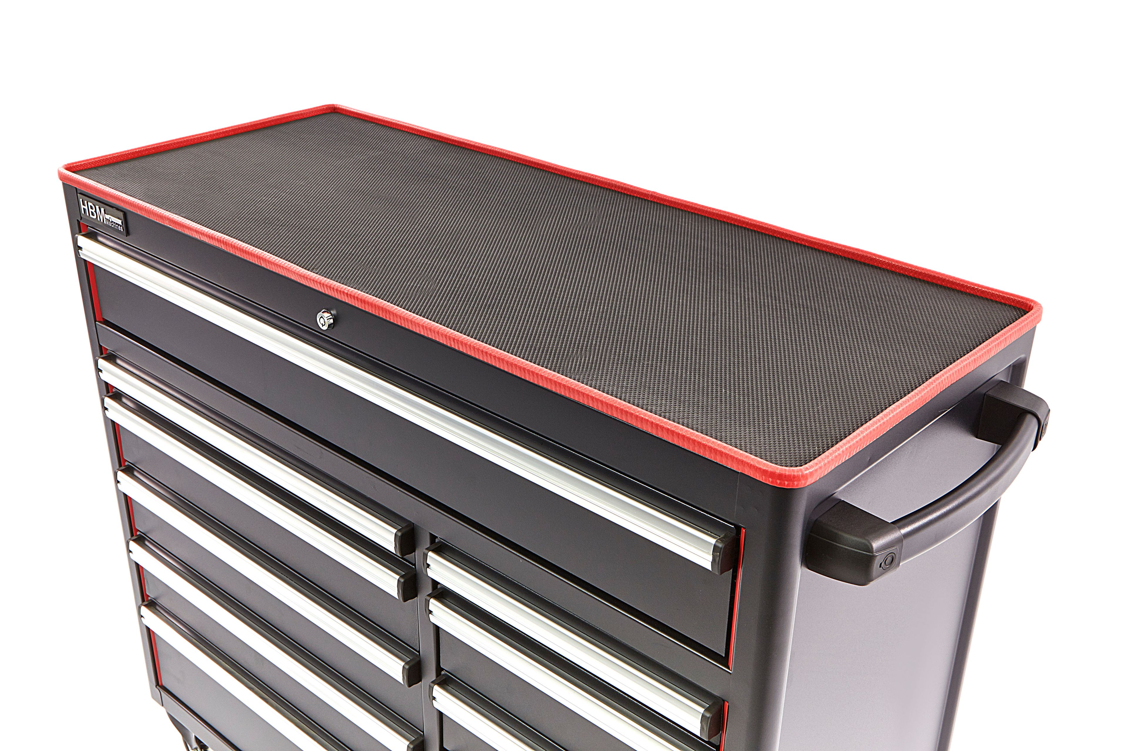 HBM gereedschapswagen met 11 laden, 111 cm, zwart Image 10