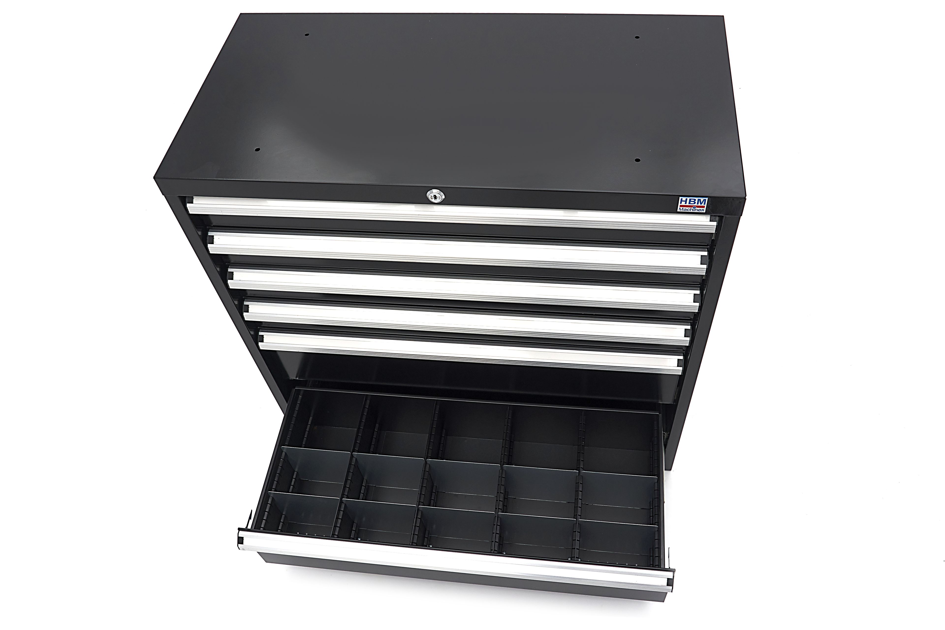 HBM 6 Schubladenschrank / Profi-Werkzeugschrank 90 x 45 x 90 cm schwarz Image 13
