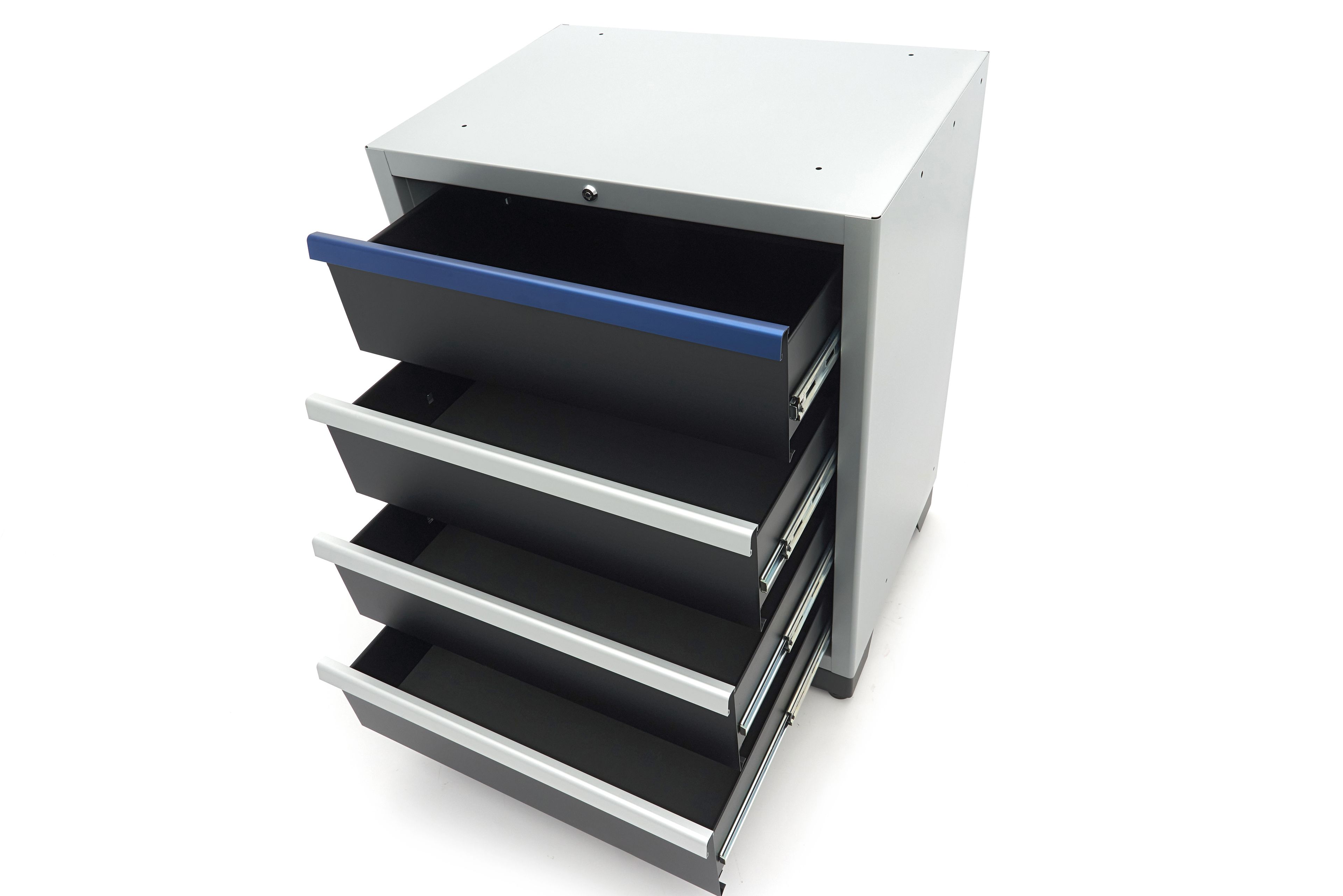 HBM 4 Cajones Deluxe Caja de herramientas Profesional para Organización del Taller negra azul Image 5