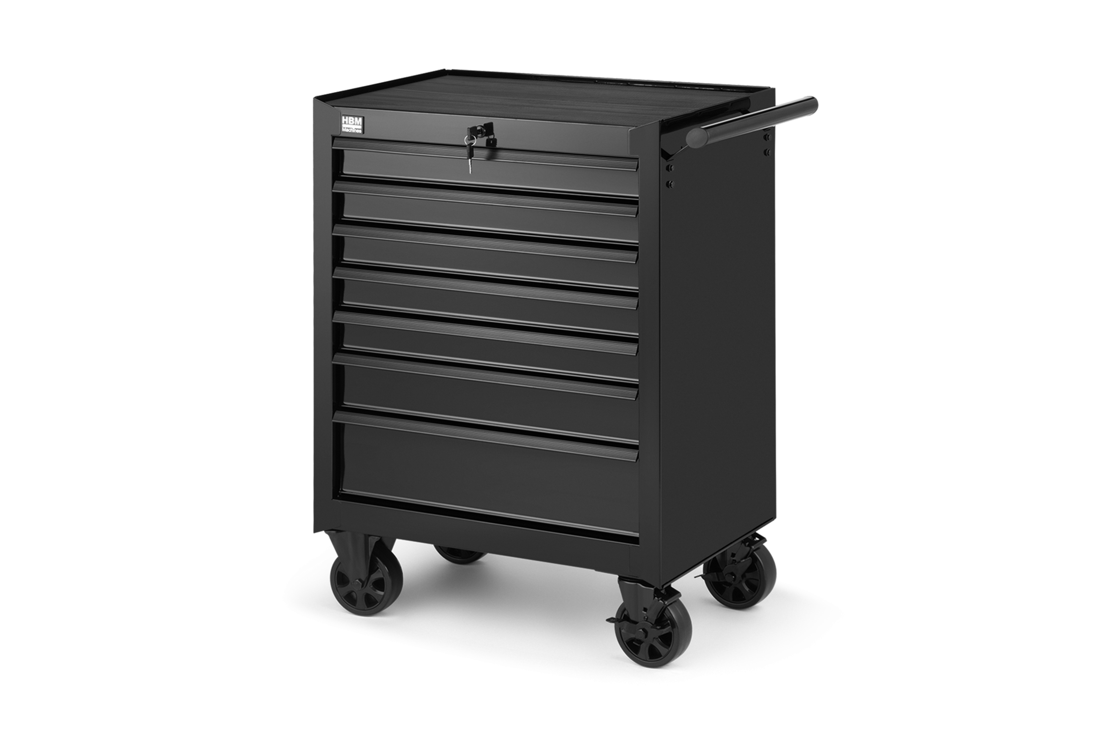 HBM carrello porta attrezzi 7 cassetti, nero