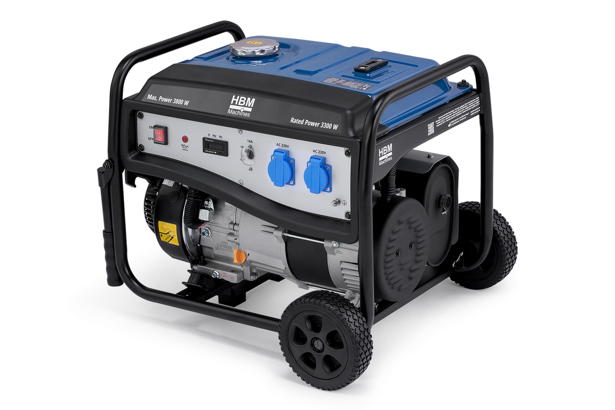 HBM generador con motor de gasolina de 223 cm³ 230V 3800W