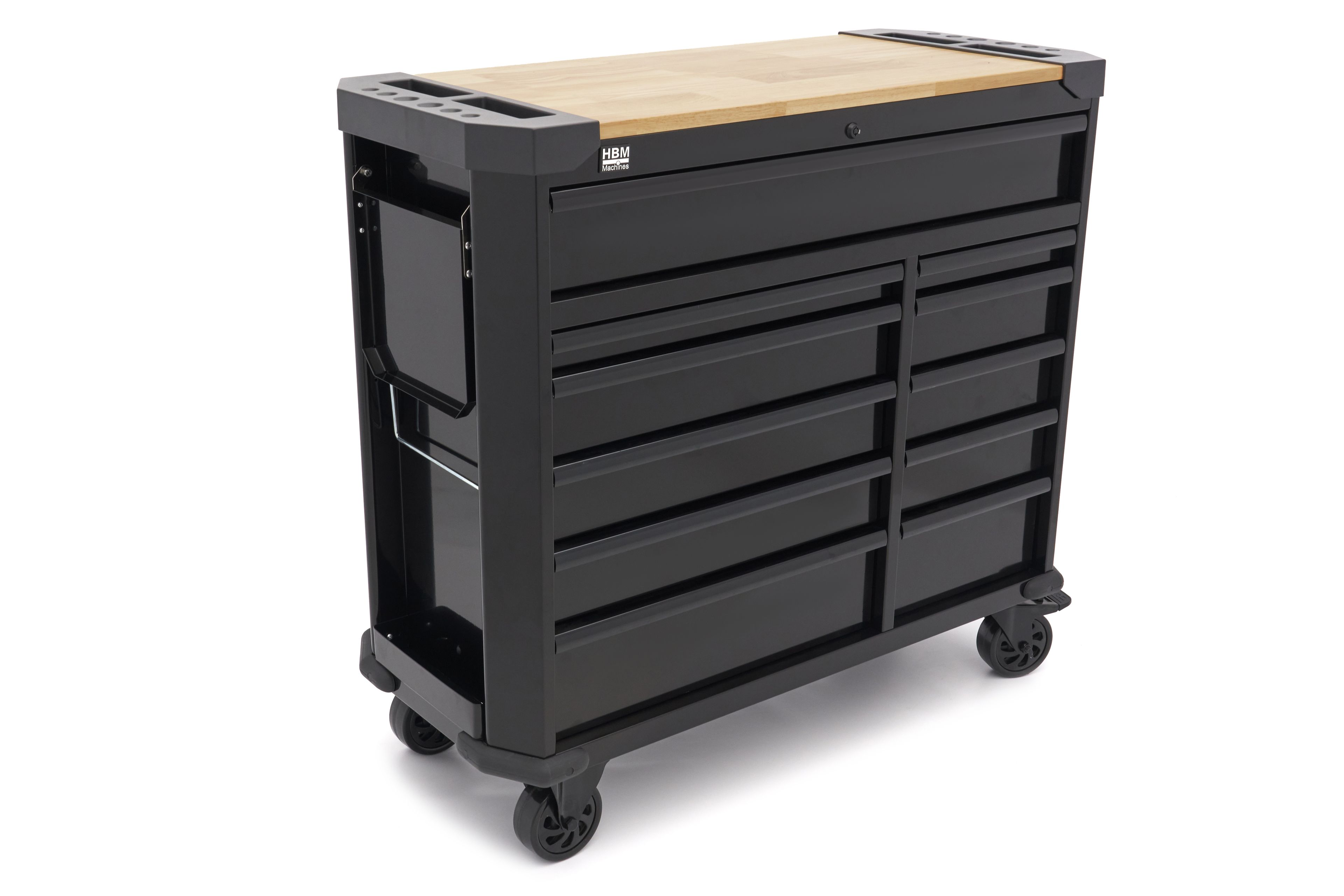 Carro de herramientas HBM de 11 cajones 109 cm negro Image 4