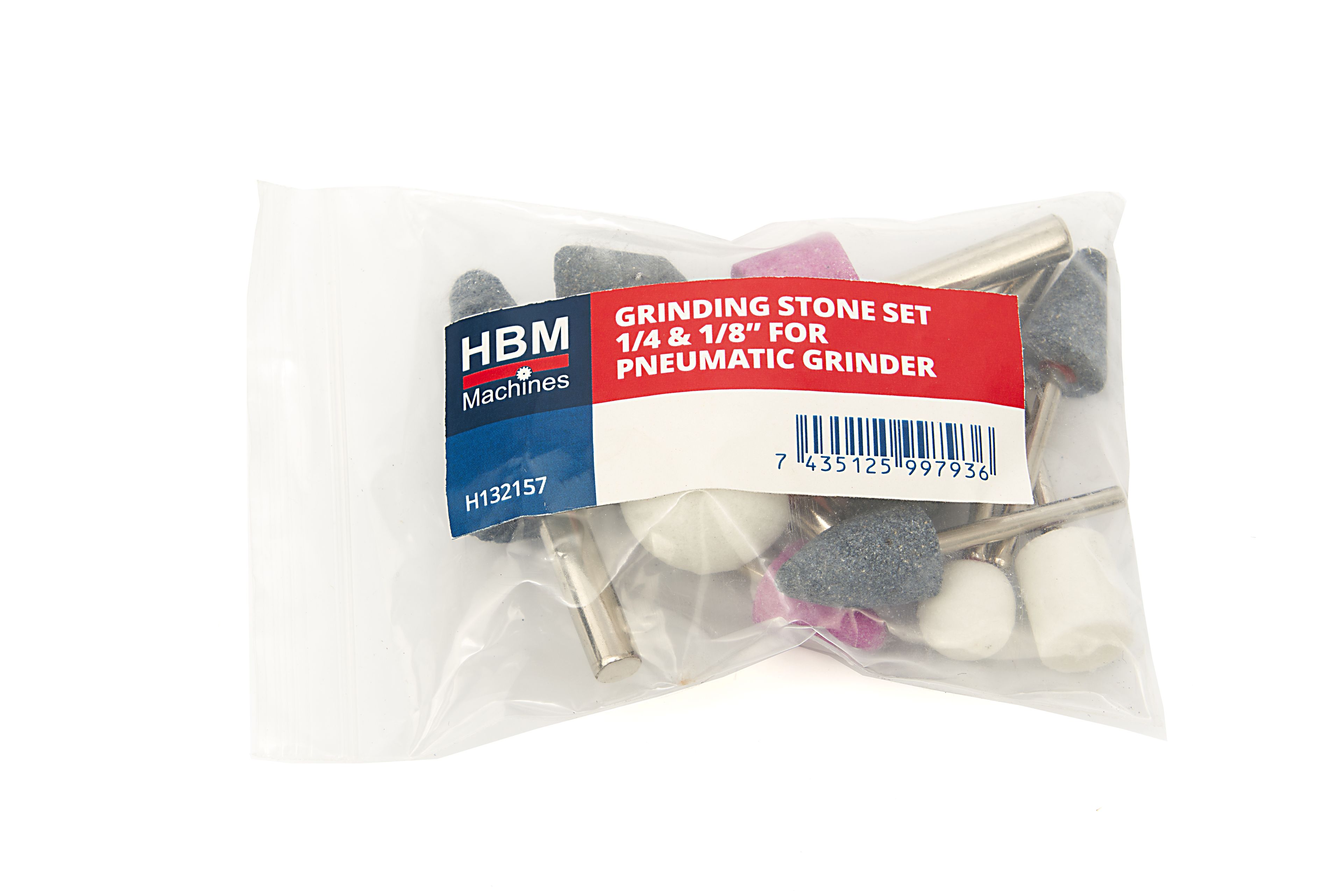 Set di pietre per affilatura HBM 1/4 e 1/8 di pollice per levigatrice pneumatica Image 2