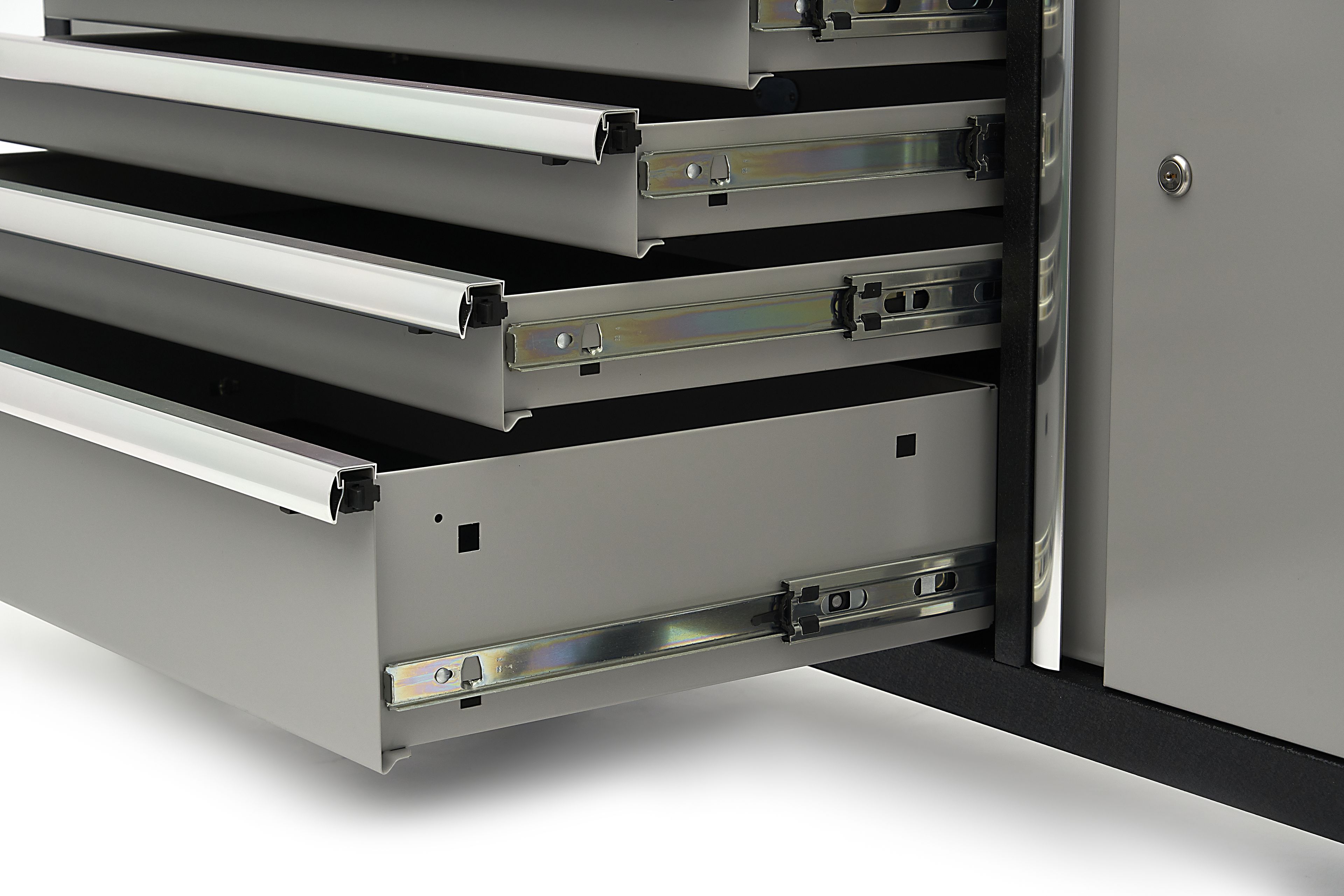 HBM Werkzeugwagen mit Holzarbeitsplatte - 168 cm - Grau Image 11