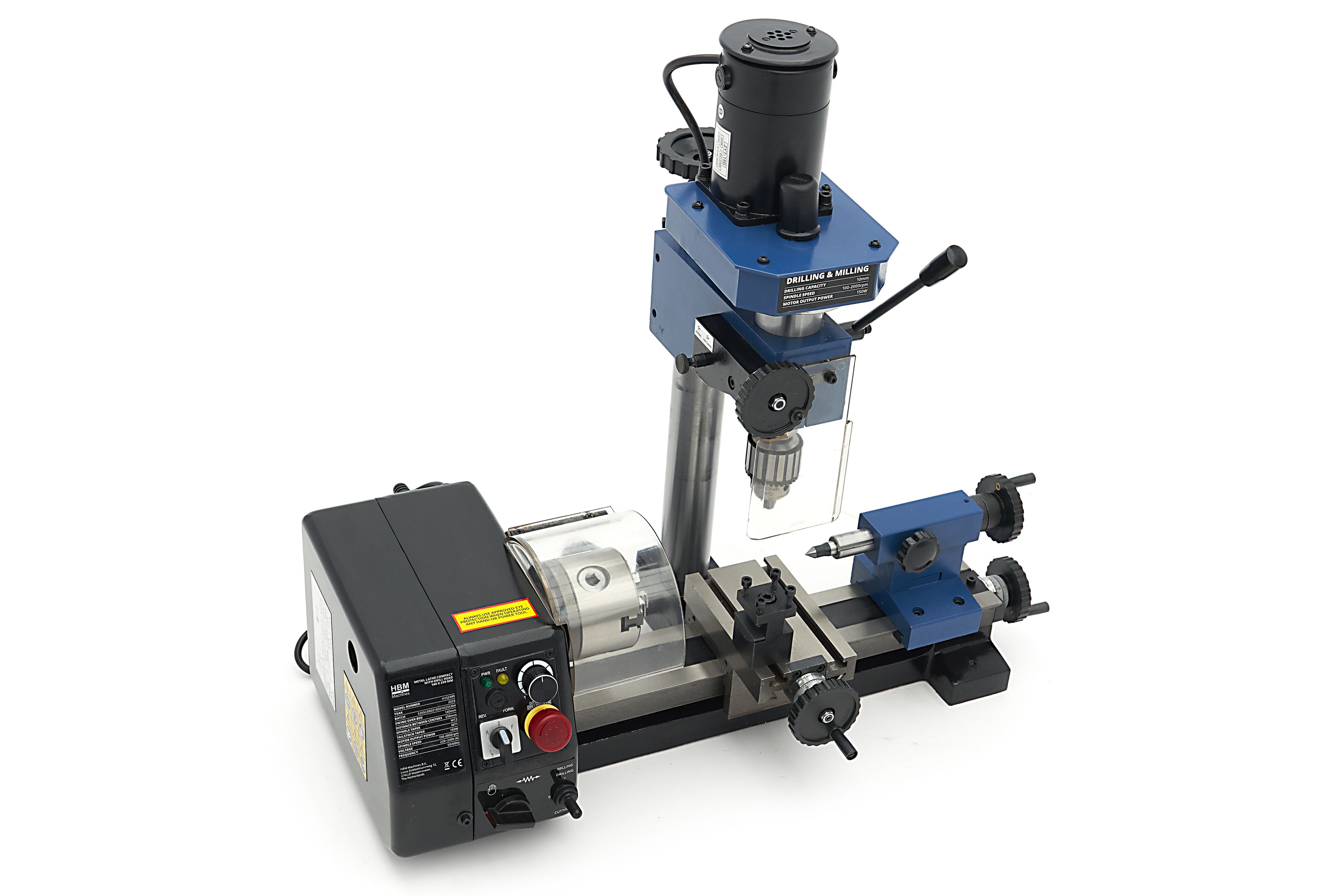 HBM mini tornio per metallo 140 x 250 compact BF Image 20