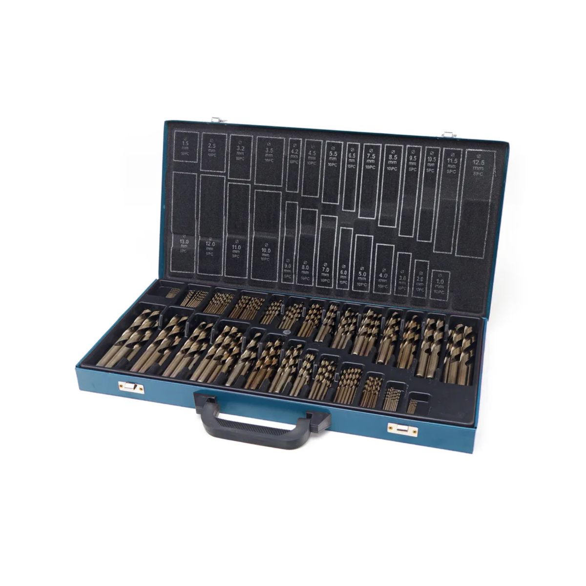 HBM 230 piezas HSS - Juego de brocas al 5% cobalto