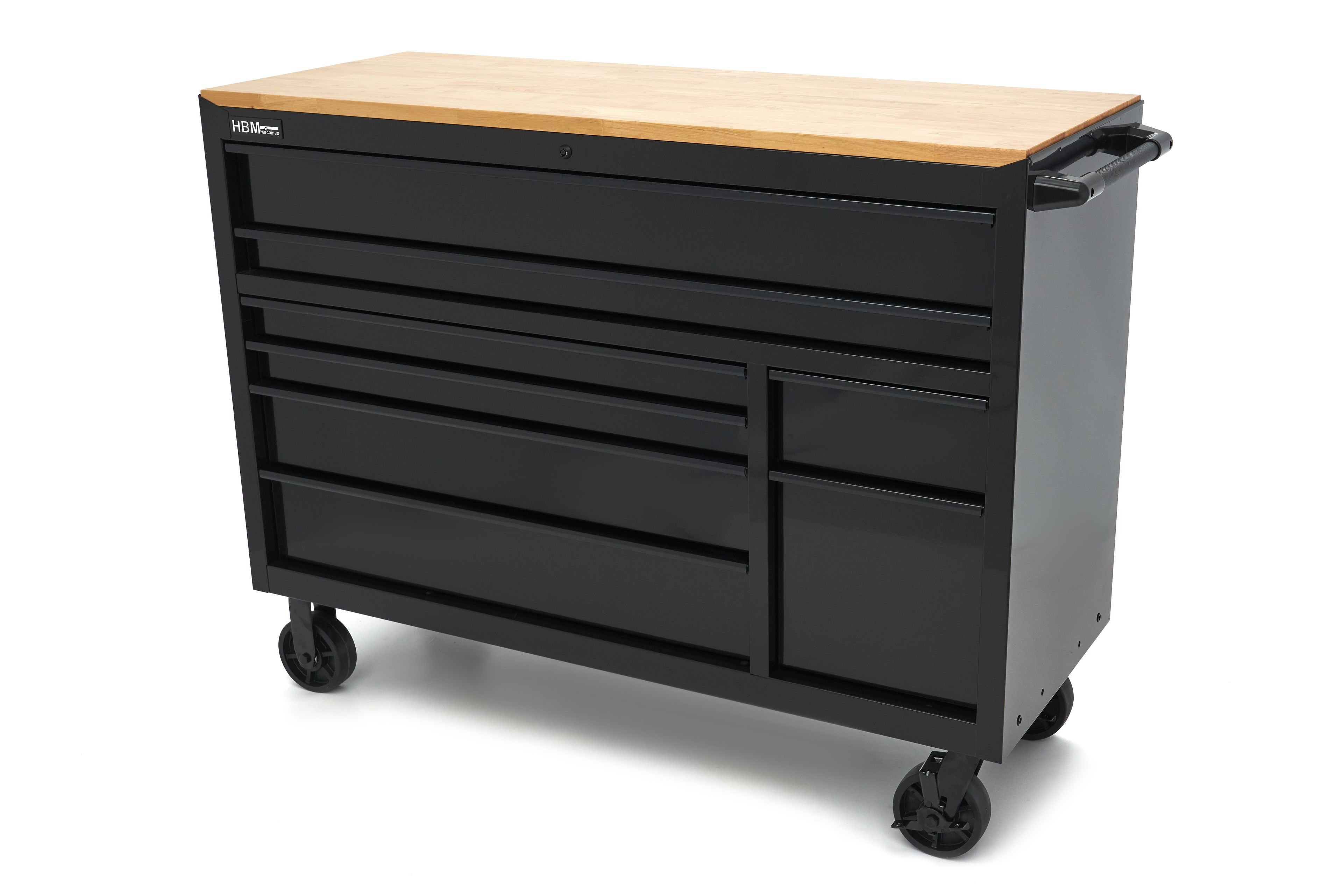 HBM gereedschapswagen, 8 laden, 142 cm, zwart Image 2