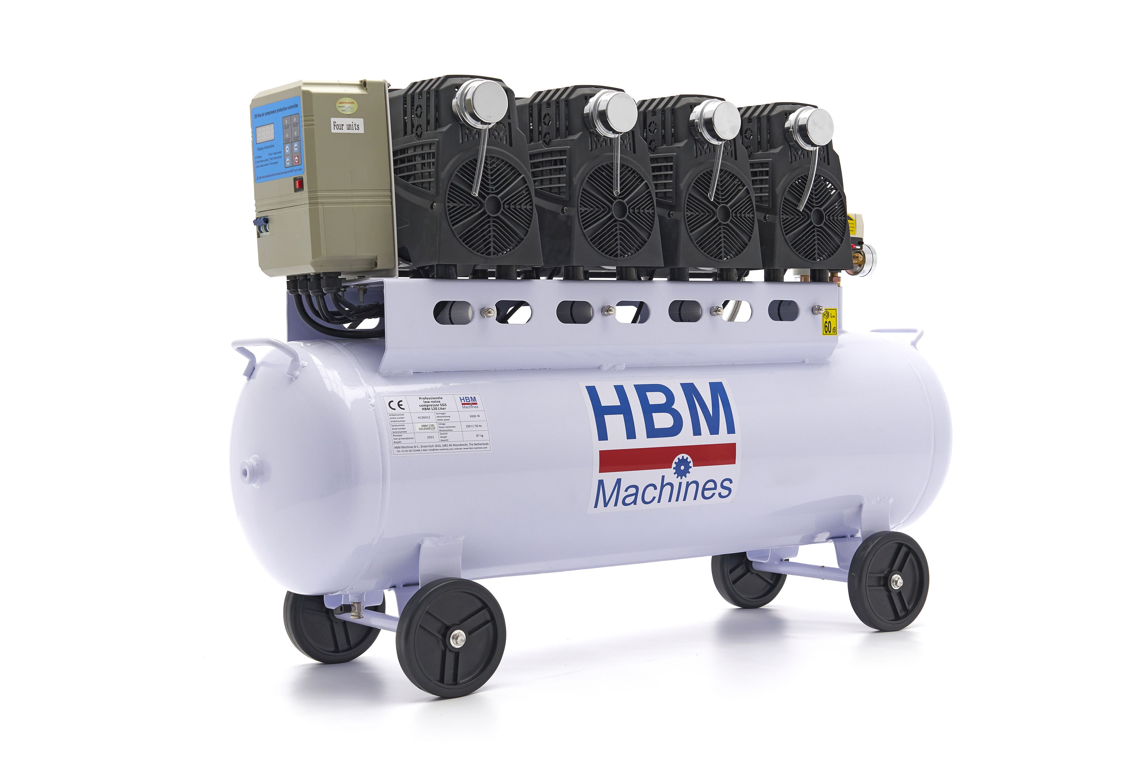 HBM 120 Liter Low Noise Compressor - Model 2 Image 3