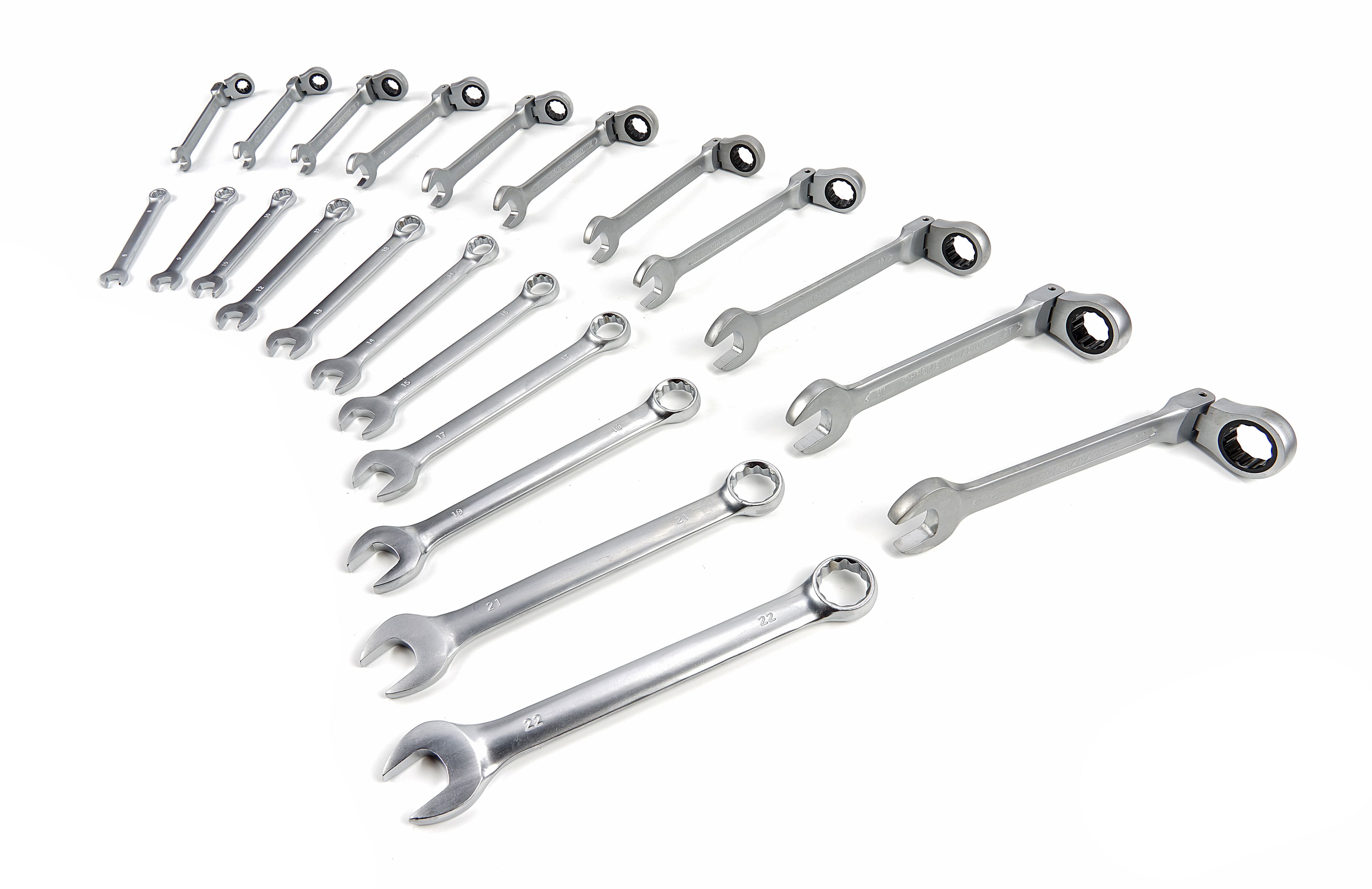 Conjunto de llaves de anillo de 22 piezas HBM con inserción de espuma de carbono para carrito de herramientas Image 4