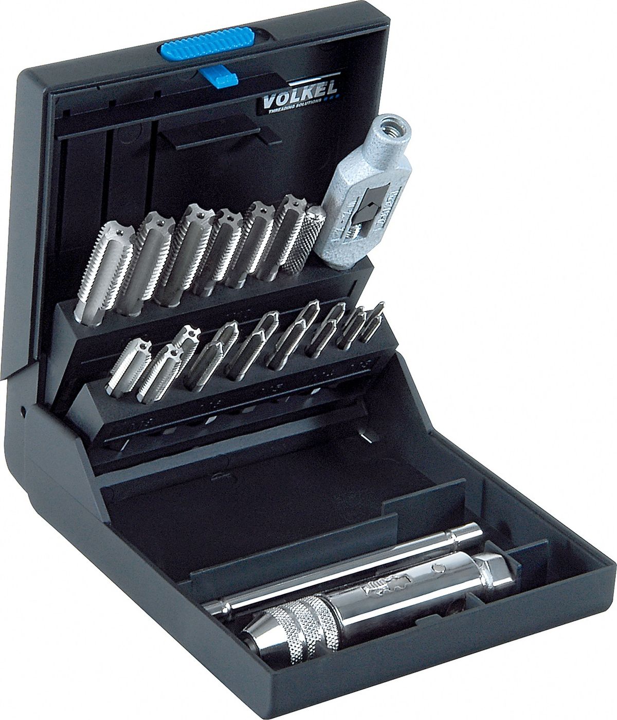 Volkel Handgewindebohrer-Set P.K.21, M 3 - 12, mit Werkzeughalter