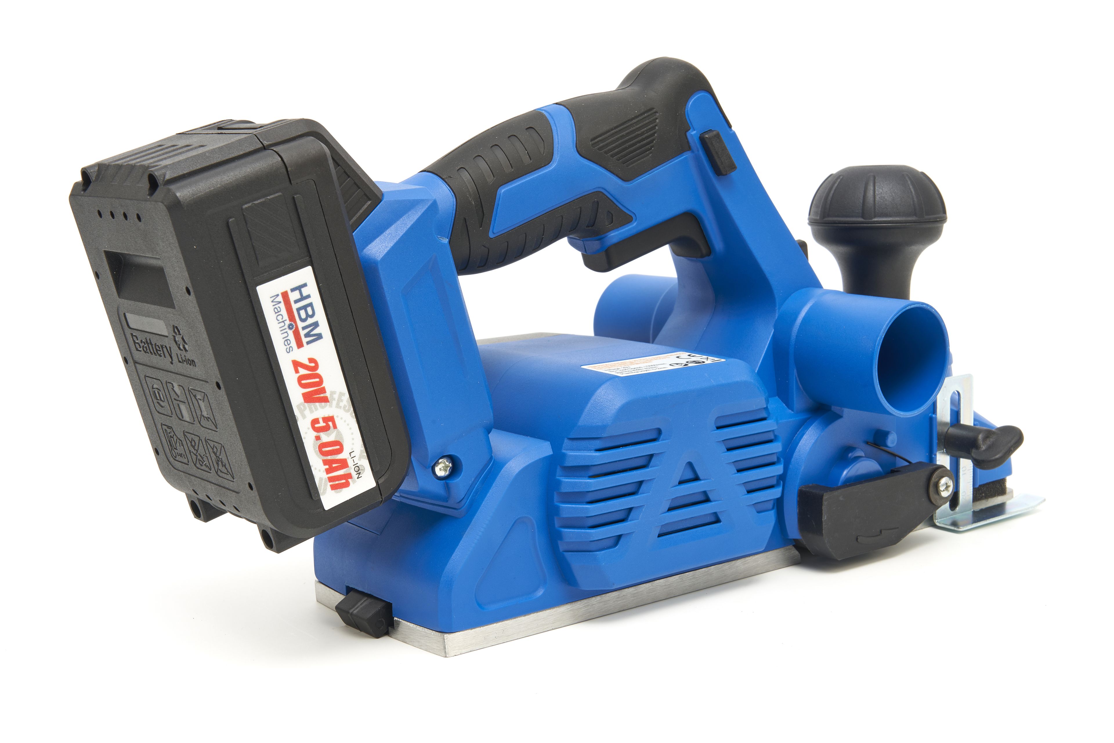 Pialla professionale HBM 20 Volt 5,0 AH Li-ion con 2 Batterie Li-ion e 2 Set di coltelli per pialla Image 7