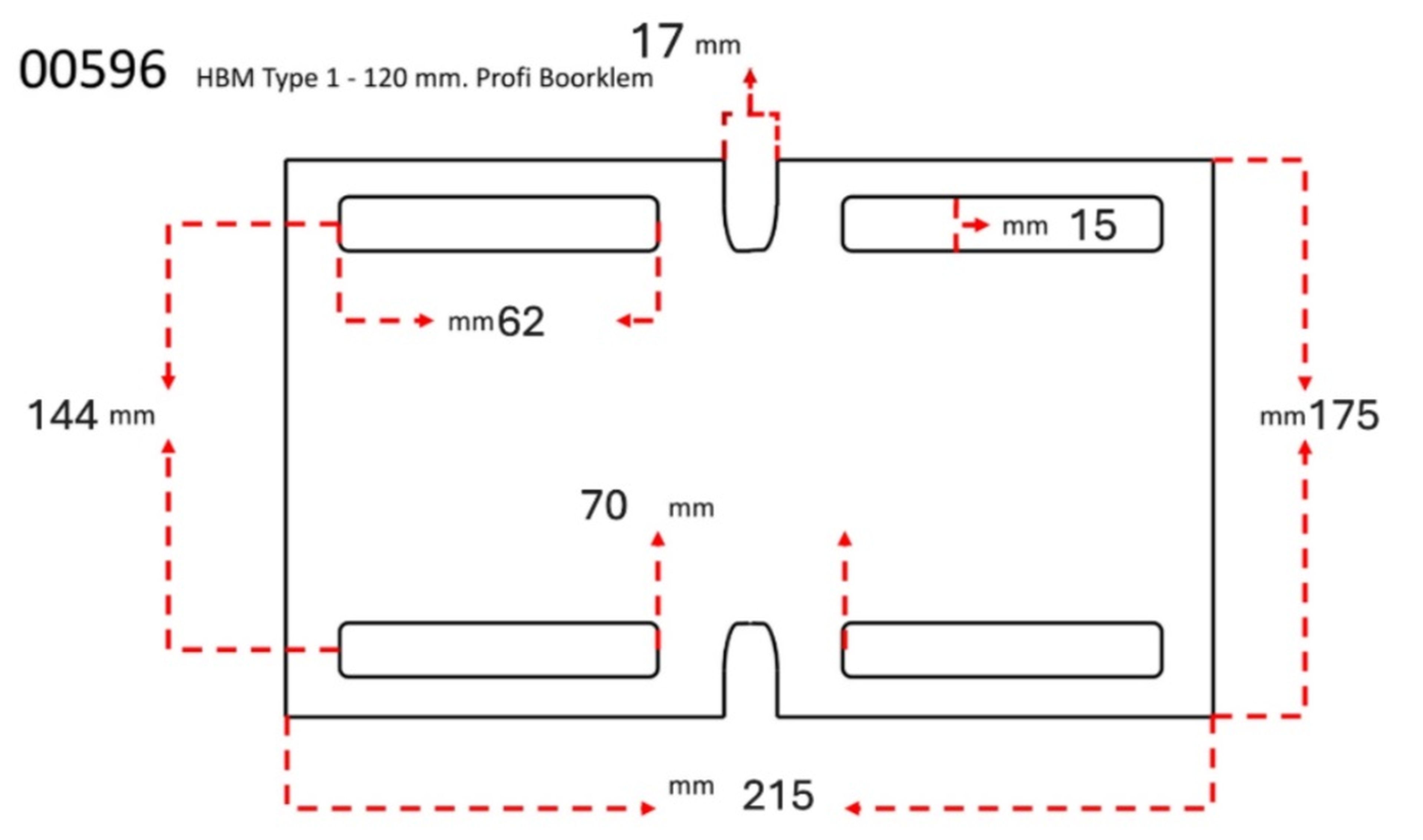 HBM Type 1 Pince de forage 120 mm Image 4