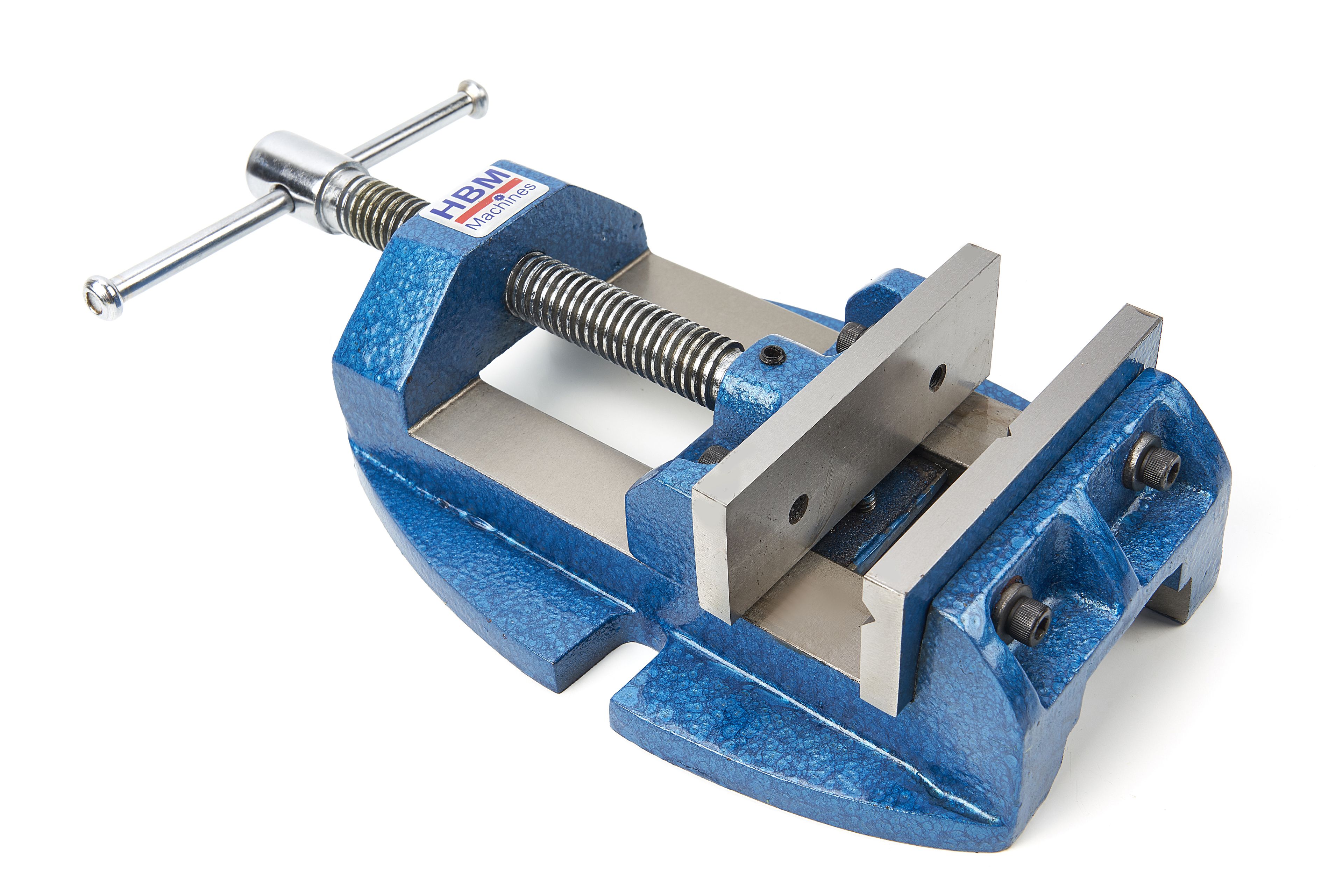 HBM Pince professionnelle pour perceuse, fraiseuse avec mâchoire en V 105 mm