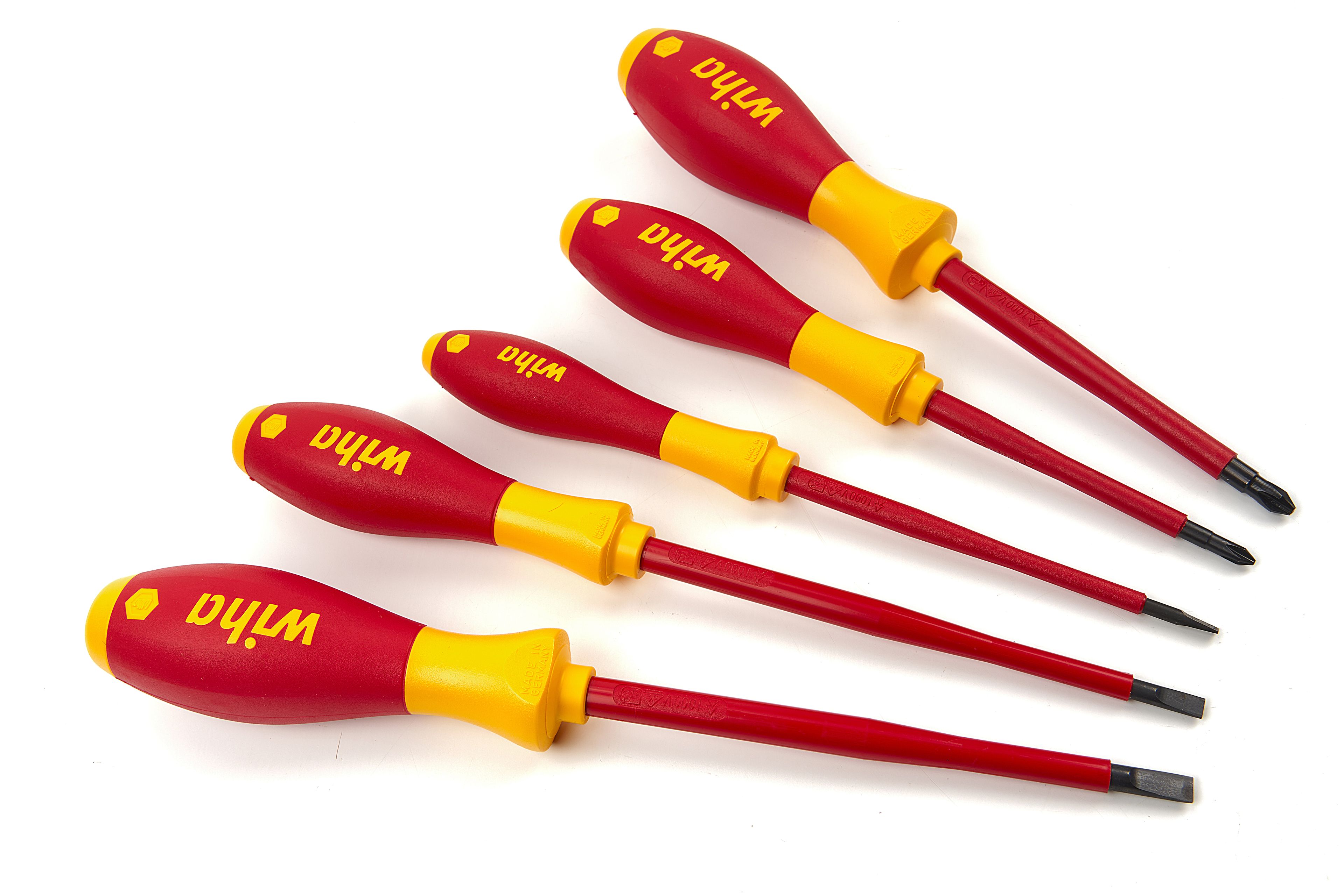 Jeu d'outils WIHA 33969 Tournevis pour électriciens, coupeur latéral, 6 pièces dans un étui Image 3