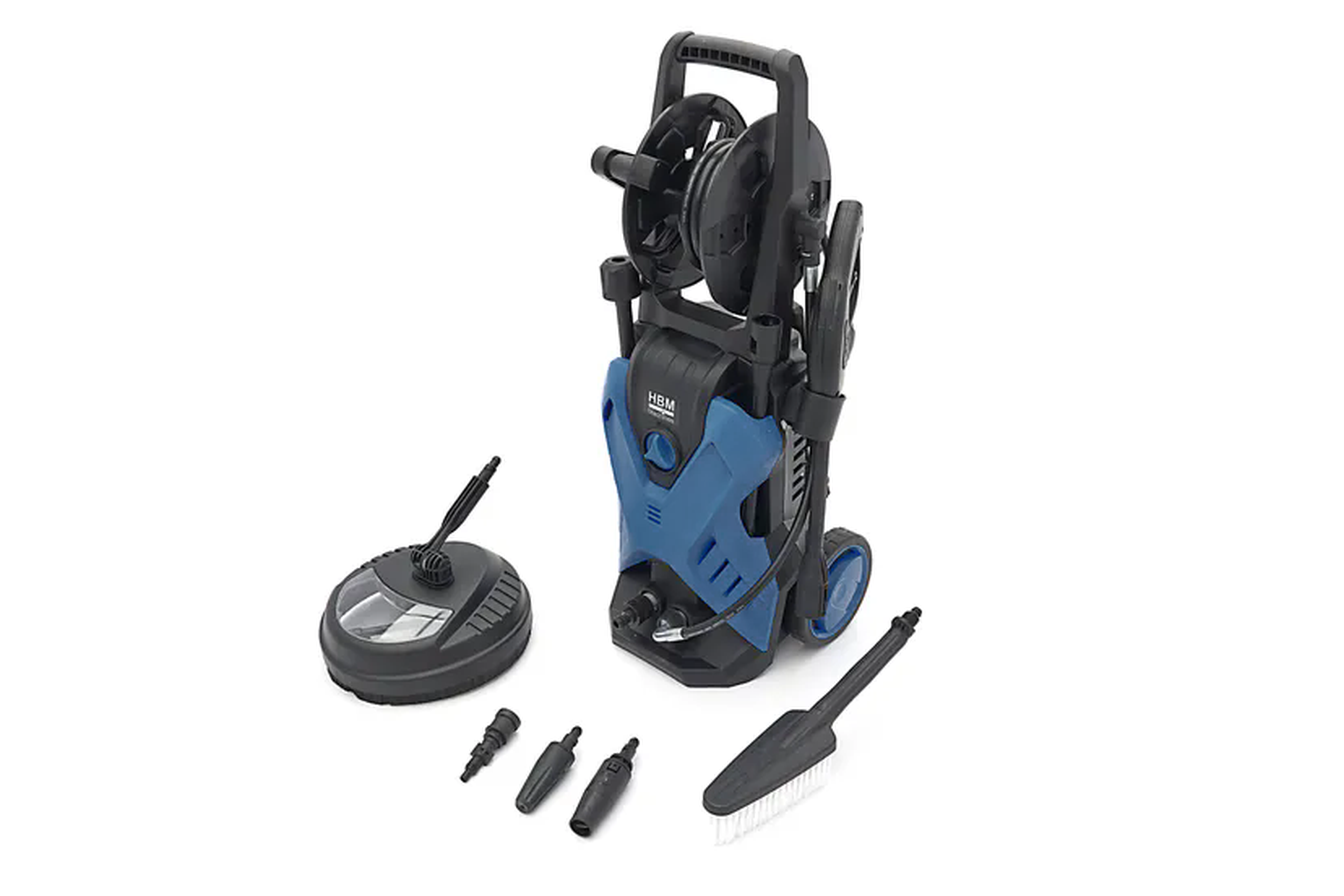 HBM Hogedrukreiniger 2200 Watt, 165 bar inclusief terrasreiniger, wasborstel en turbospuitmond