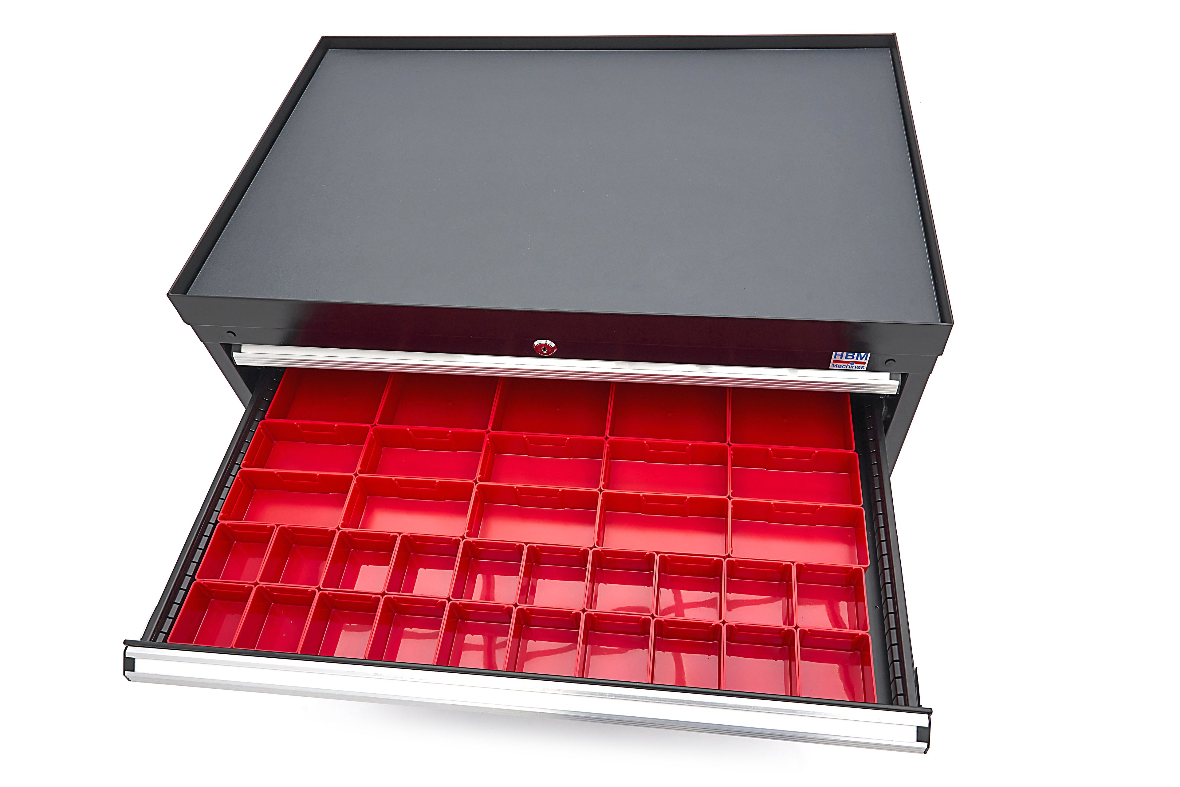 HBM Profi-Werkzeugschrank mit 6 Schubladen / Schubladenschrank, 88 x 58 x 80 cm, schwarz  Image 9