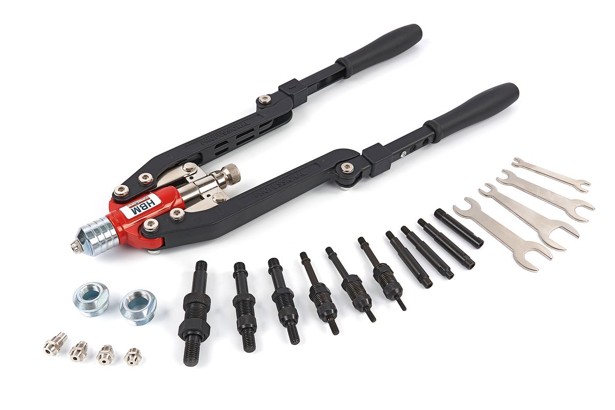HBM 520 mm Pinza plegable para tuercas ciegas y remaches profesionales