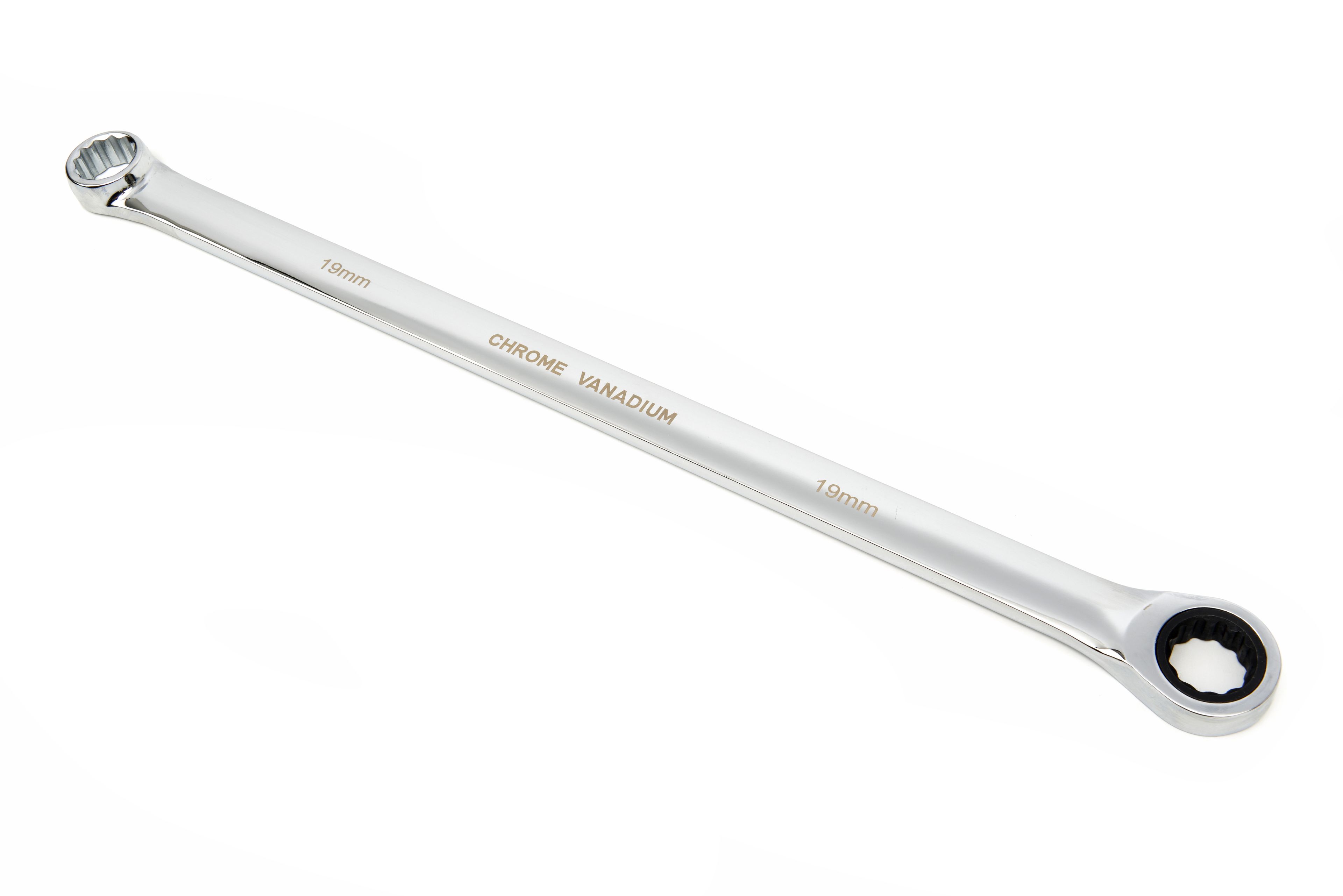 HBM 10-teiliger professioneller extra langer Ringschlüsselsatz mit festem Kopf und Ratschenfunktion 8 - 19 mm Image 3