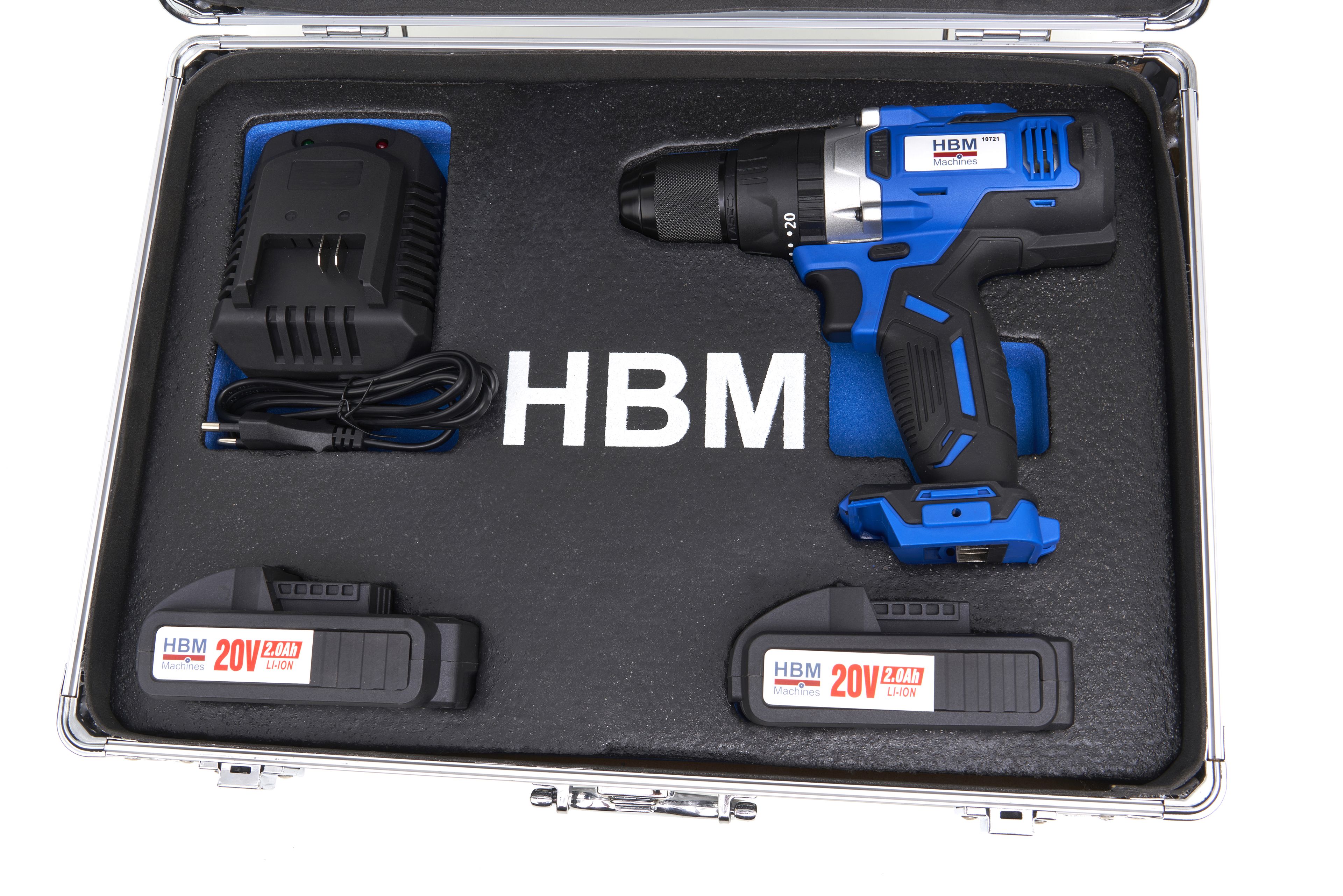 HBM 20V 2.0AH Accuboormachine met 100 Delige Accessoiresset Image 17