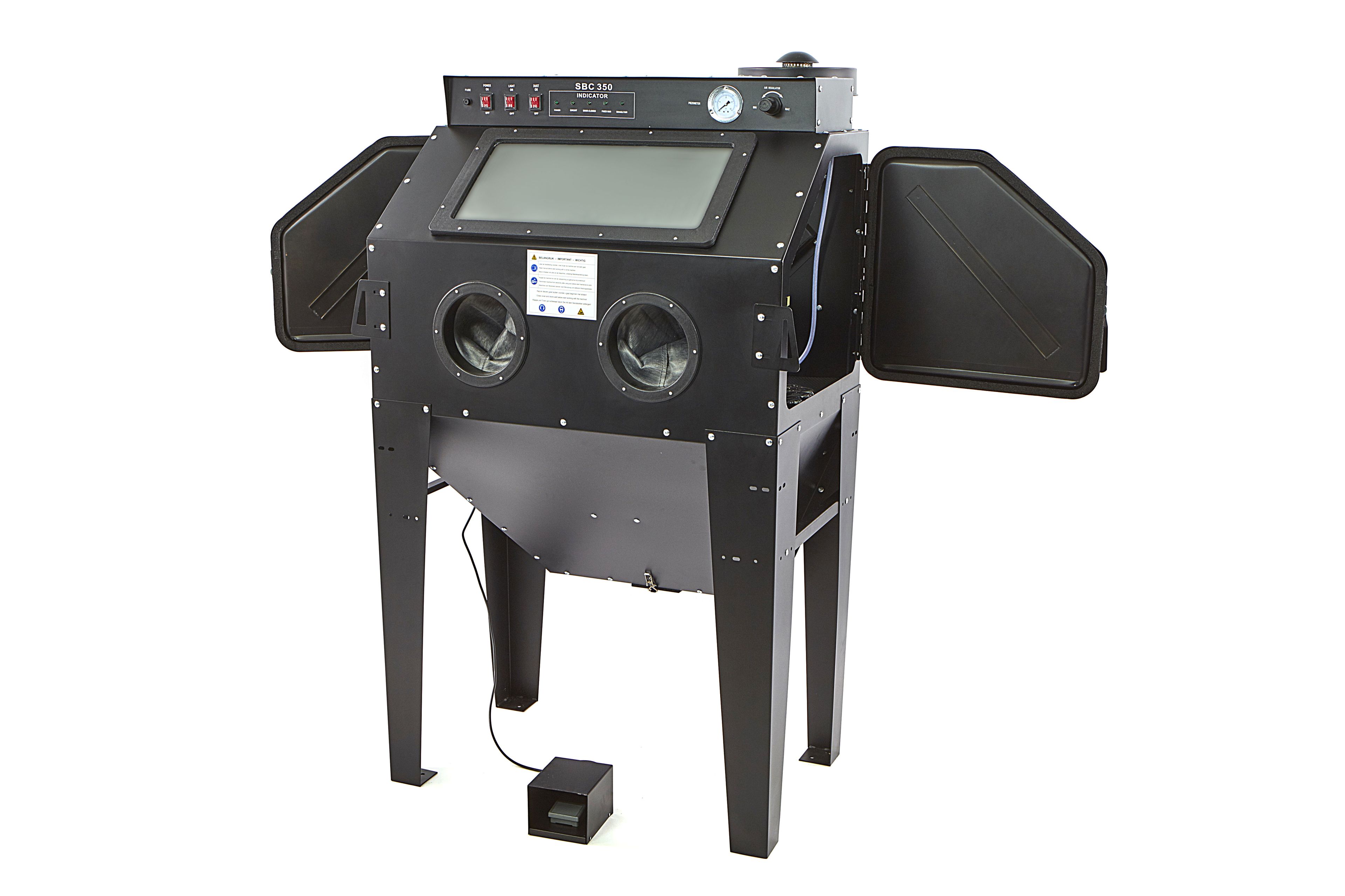 Cabine de souffle HBM SBC 350 noir mat avec extraction CE Image 2