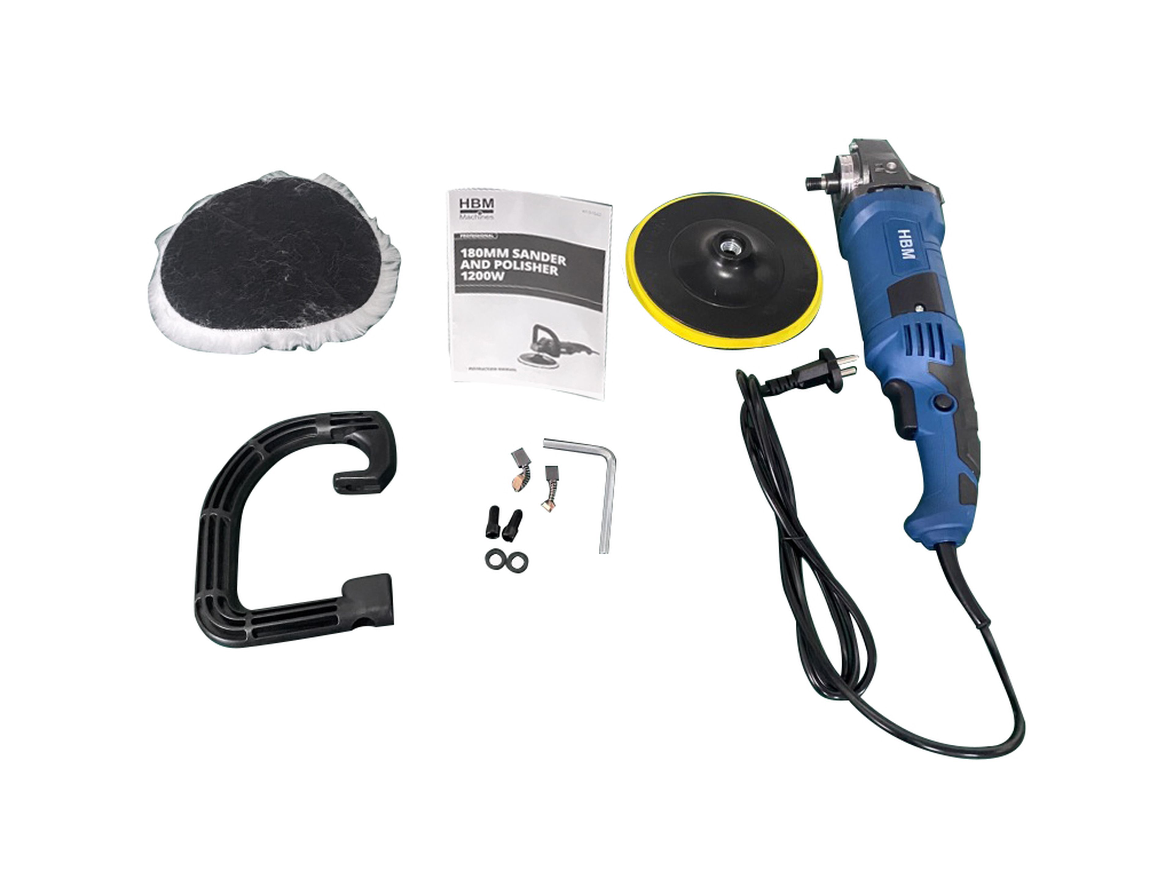 HBM 180 mm Schuur en Polijstmachine 1200 Watt Image 4