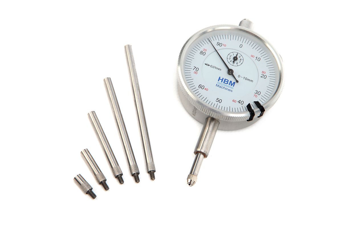 HBM 0,01 mm Hub 10 mm Analoges Zifferblatt mit 5 Verlängerungsstiften