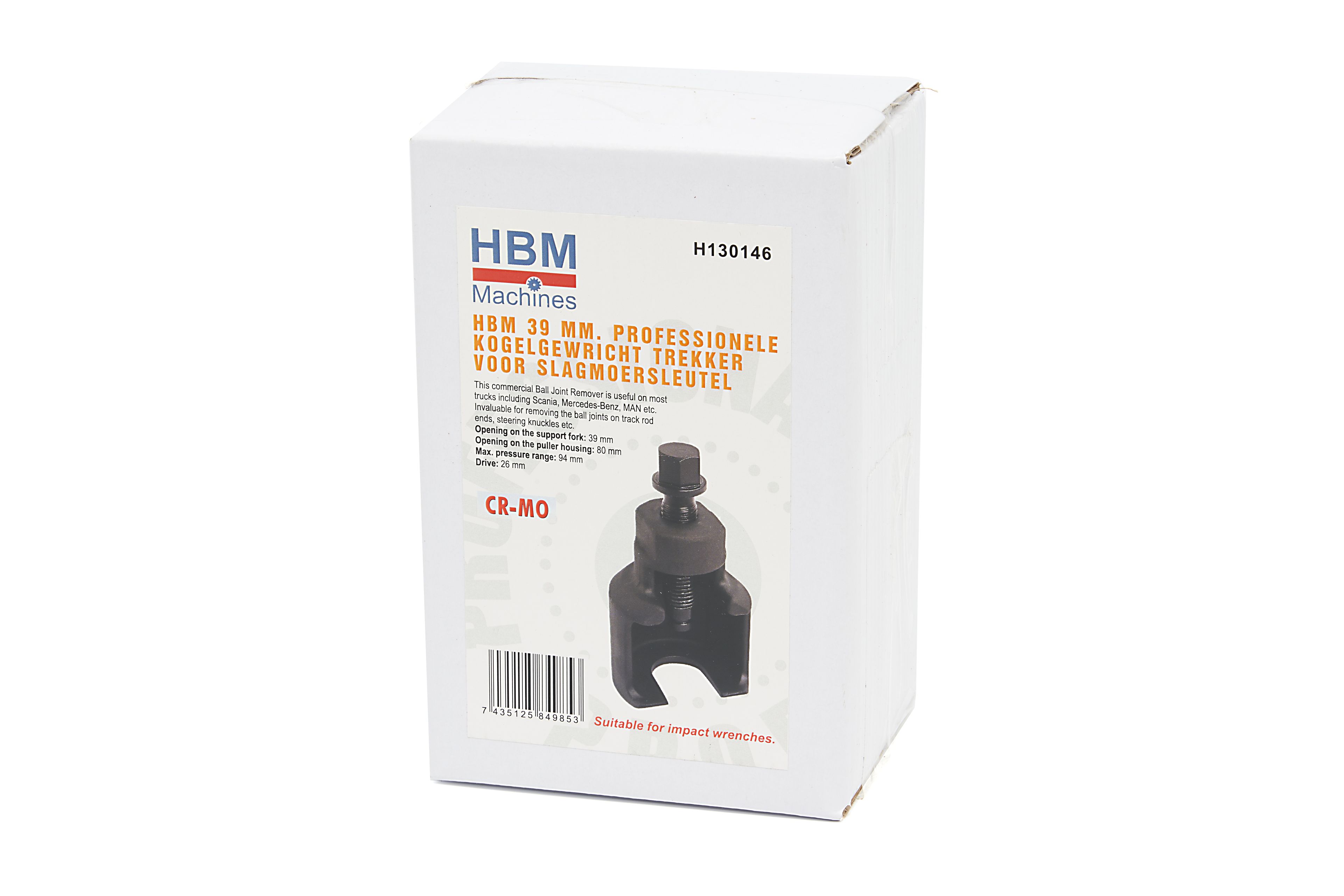 HBM 39 mm. Extracteur de rotule professionnel pour clé à chocs Image 4