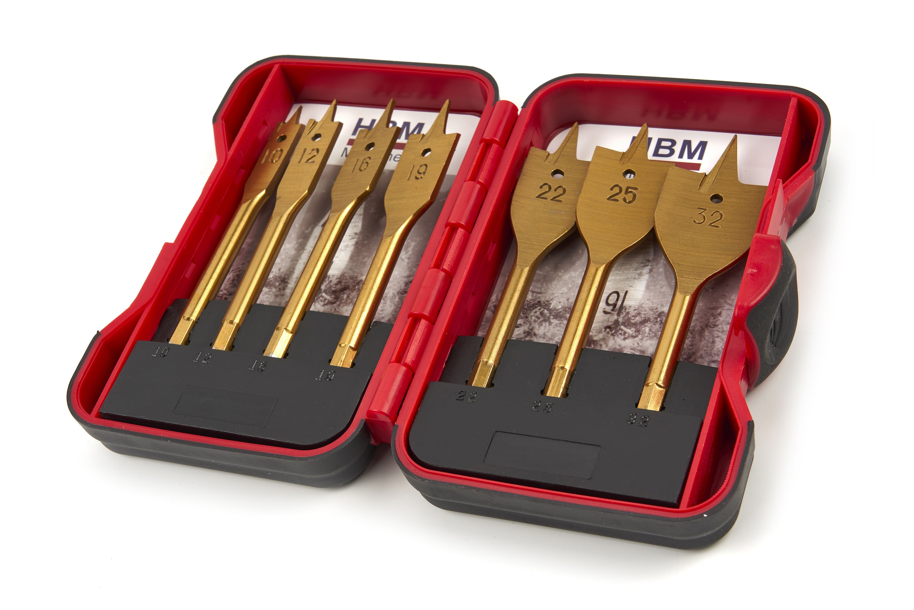 Juego de brocas de velocidad HBM de 7 piezas de 10 - 32 mm