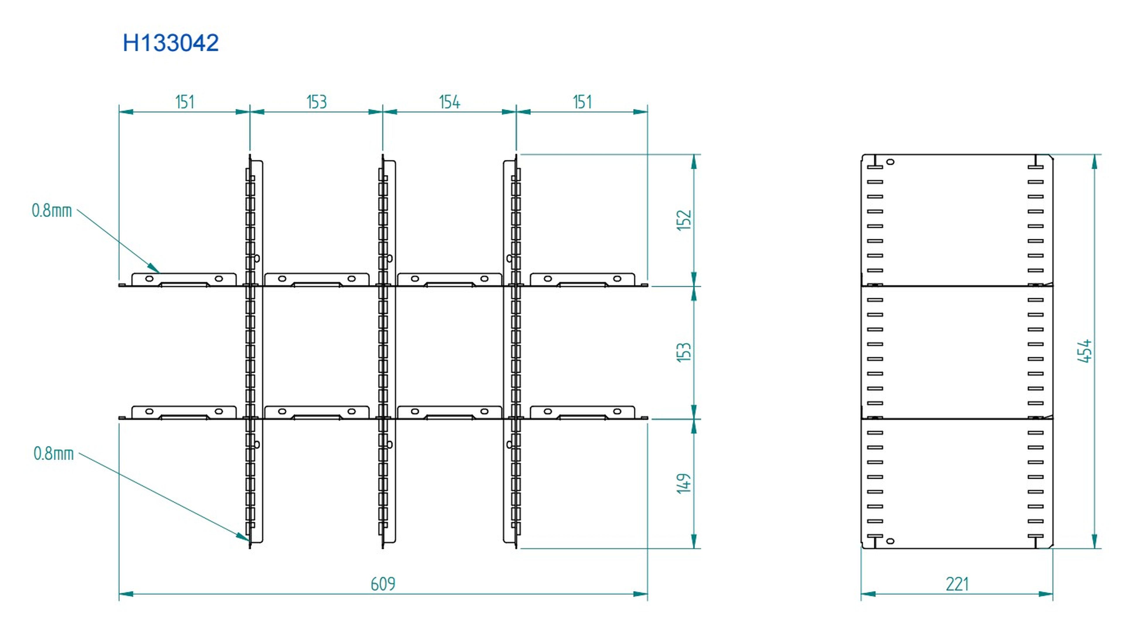 HBM Trennwand-Set 250 mm für 1 Schublade Image 2