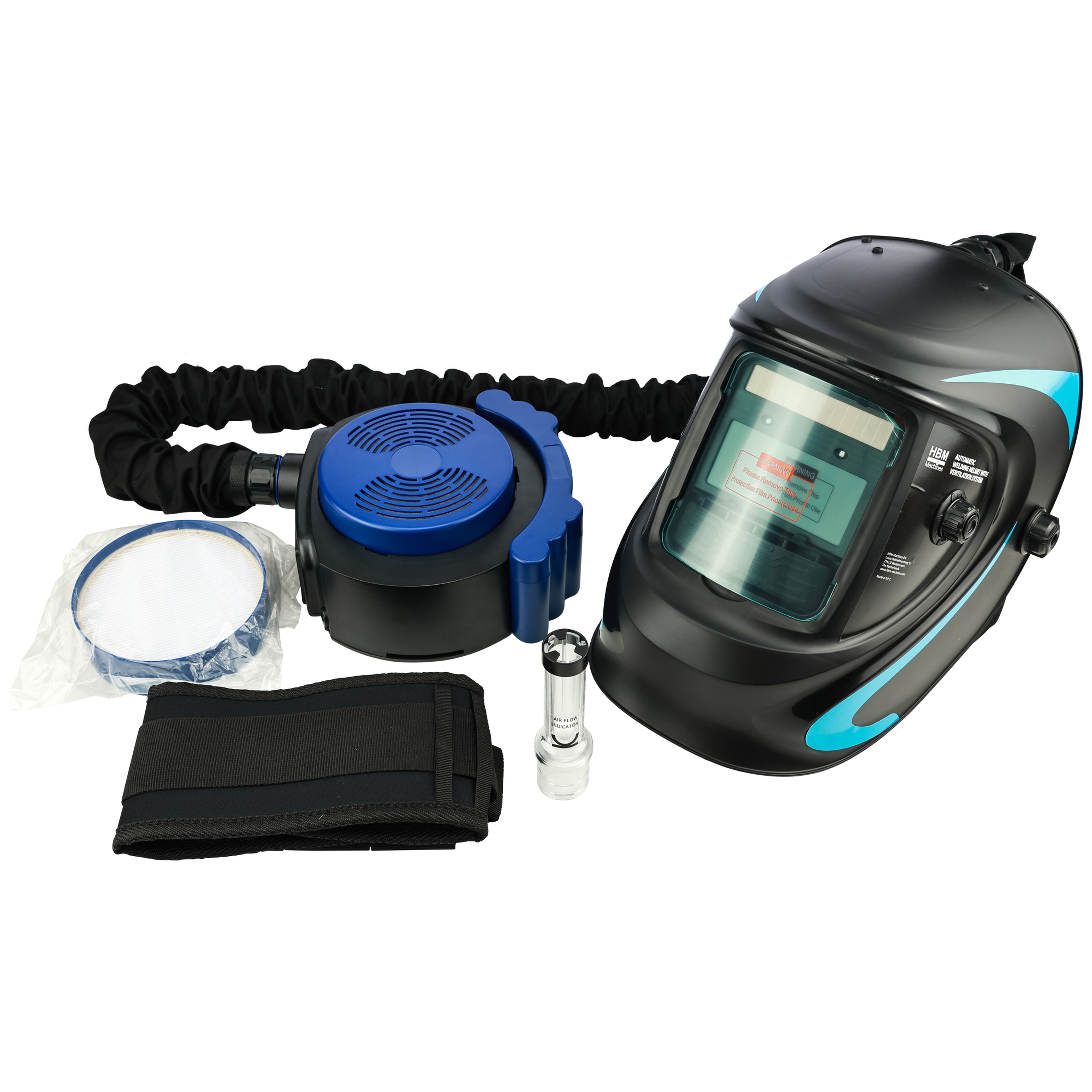 HBM automatische lashelm met ventilatiesysteem