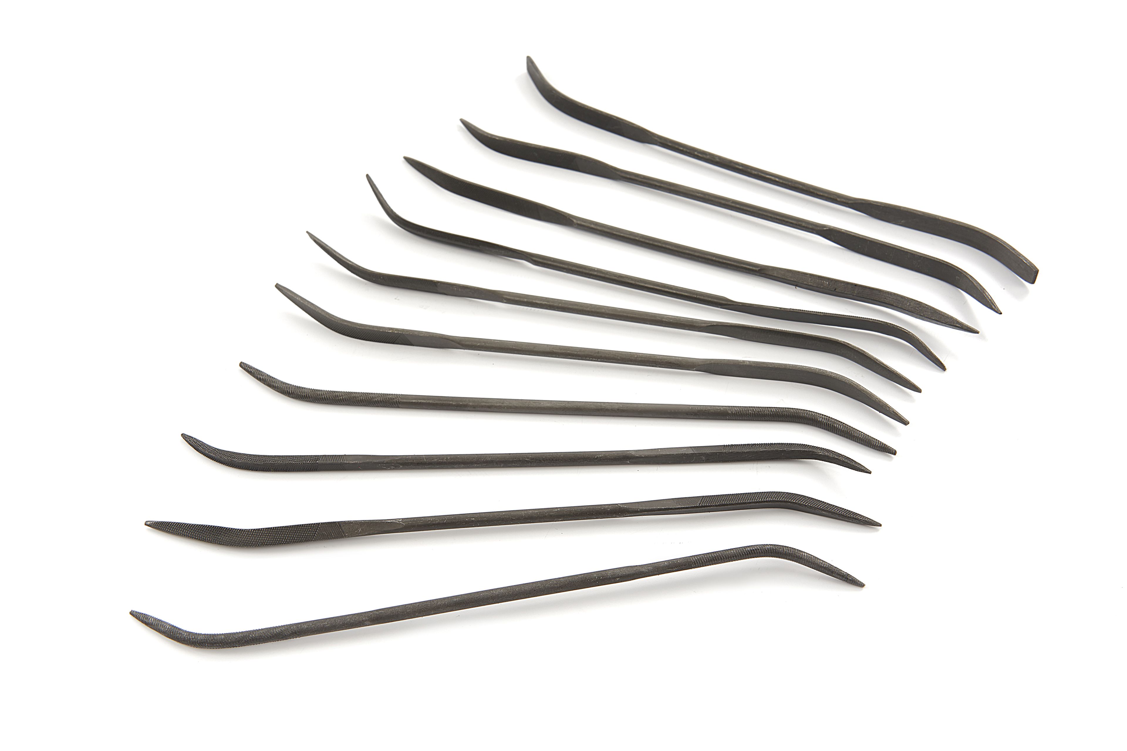 Juego de limas de llave curvadas dobles HBM de 10 piezas 140 mm Image 3