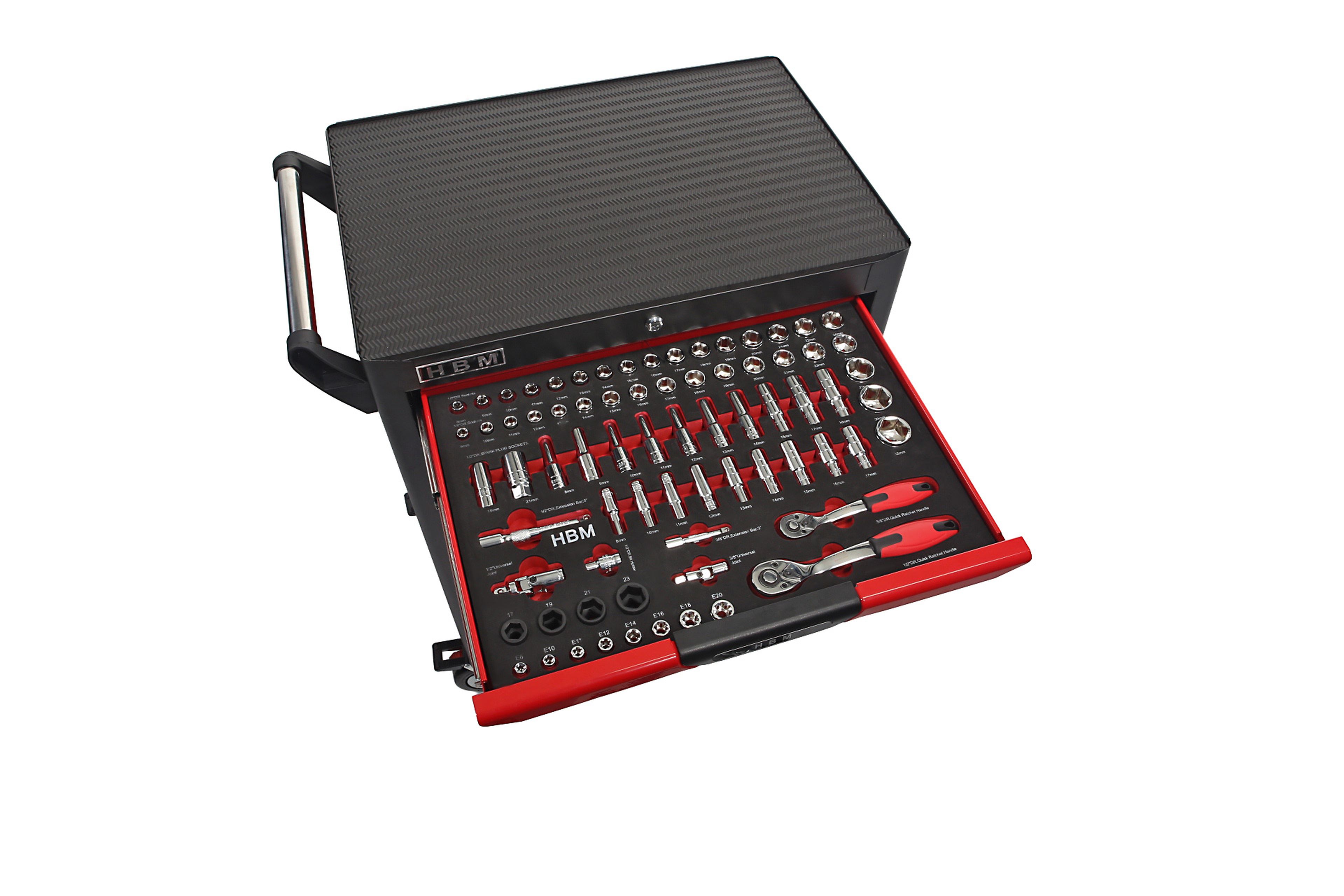 HBM professionele deluxe gevulde gereedschapswagen, 283 delig Image 5