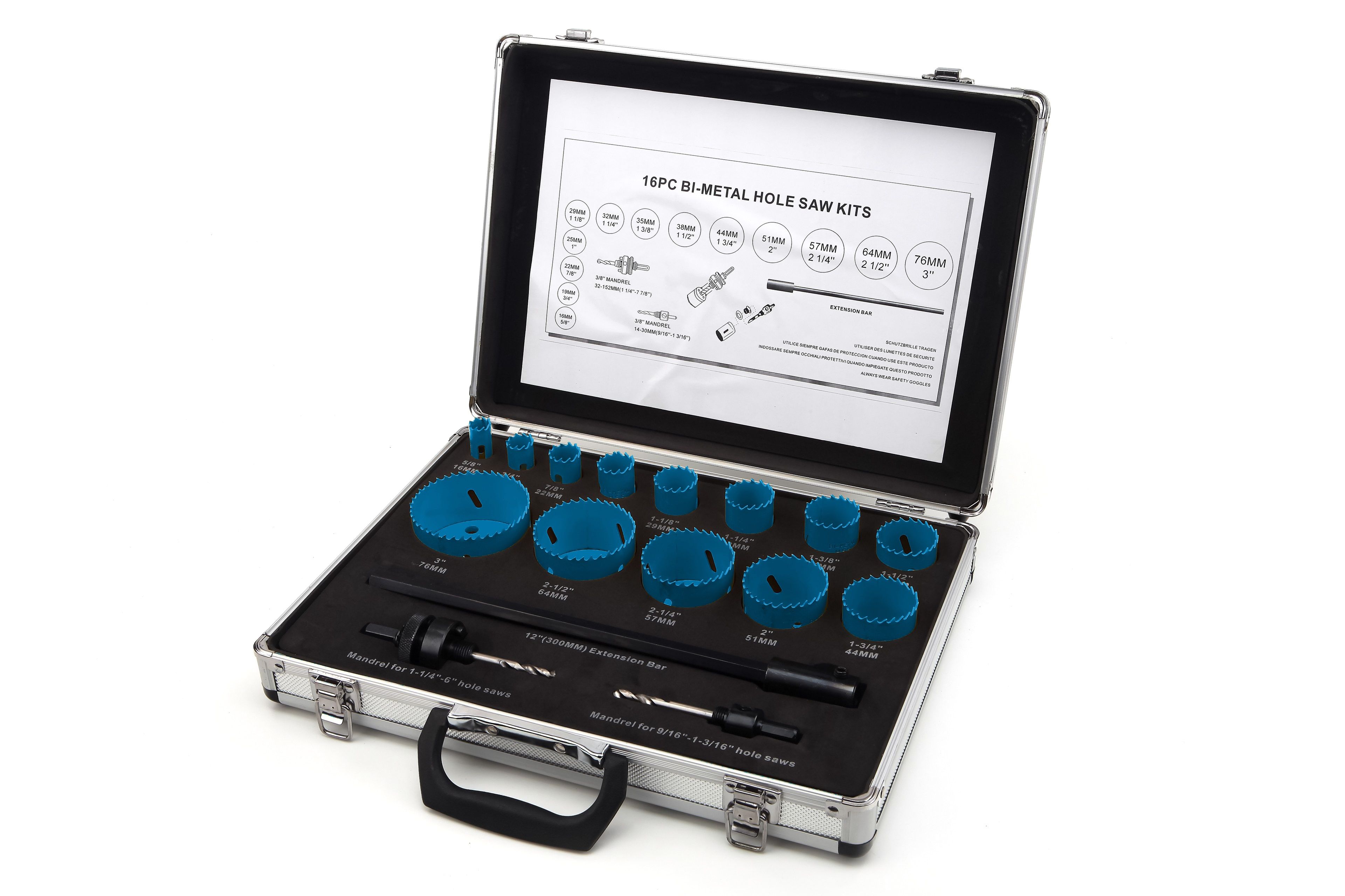 HBM 16 Delige Bi-Metaal Gatzagenset