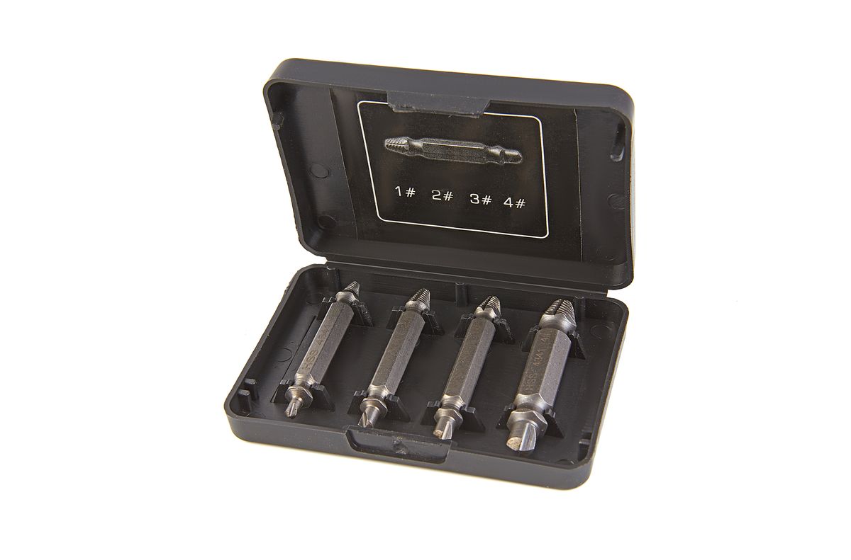 Juego de extractores de tornillos Dolle HBM de 4 piezas