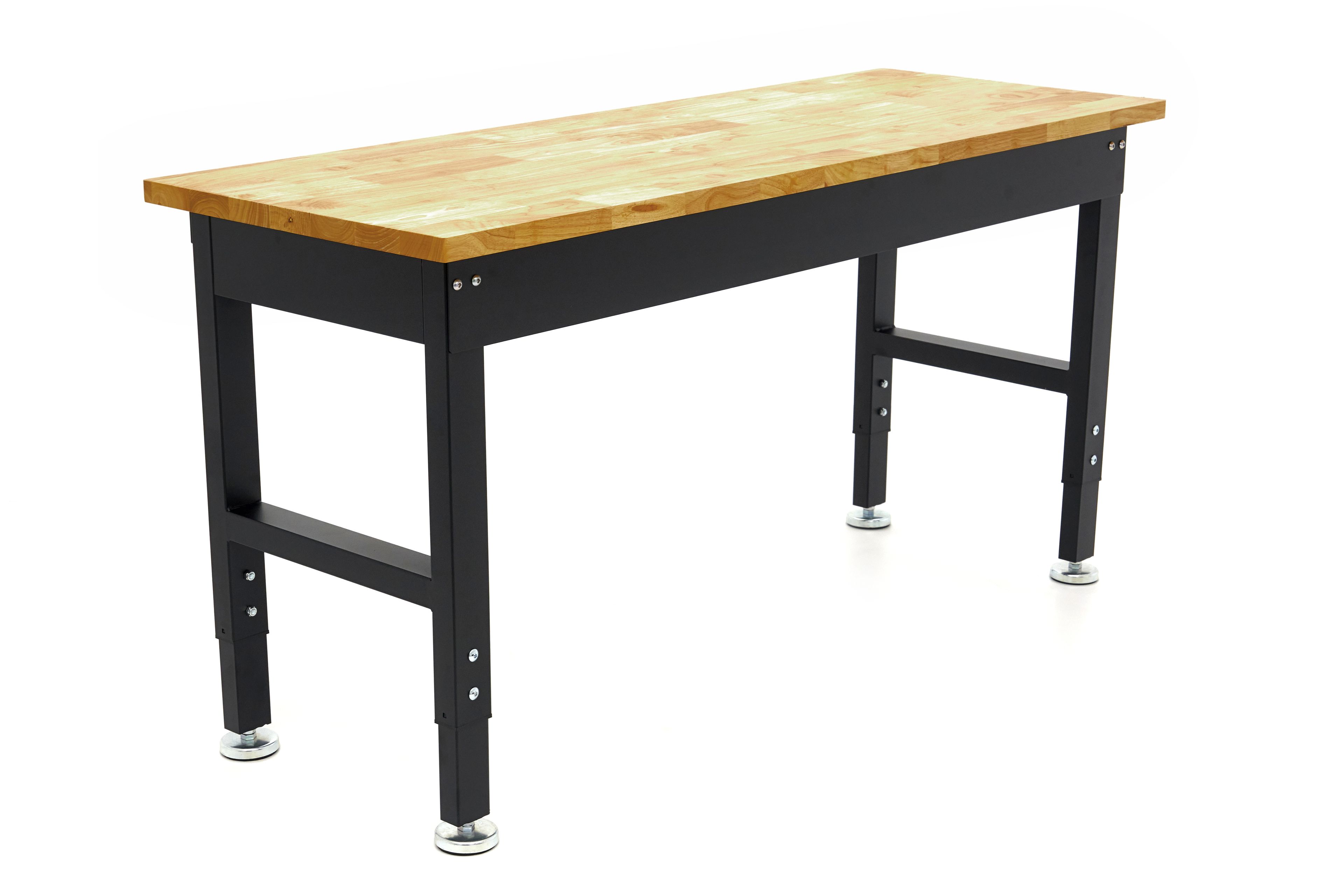 HBM in hoogte verstelbare werkbank met massief houten werkblad en lade 152 cm Image 7