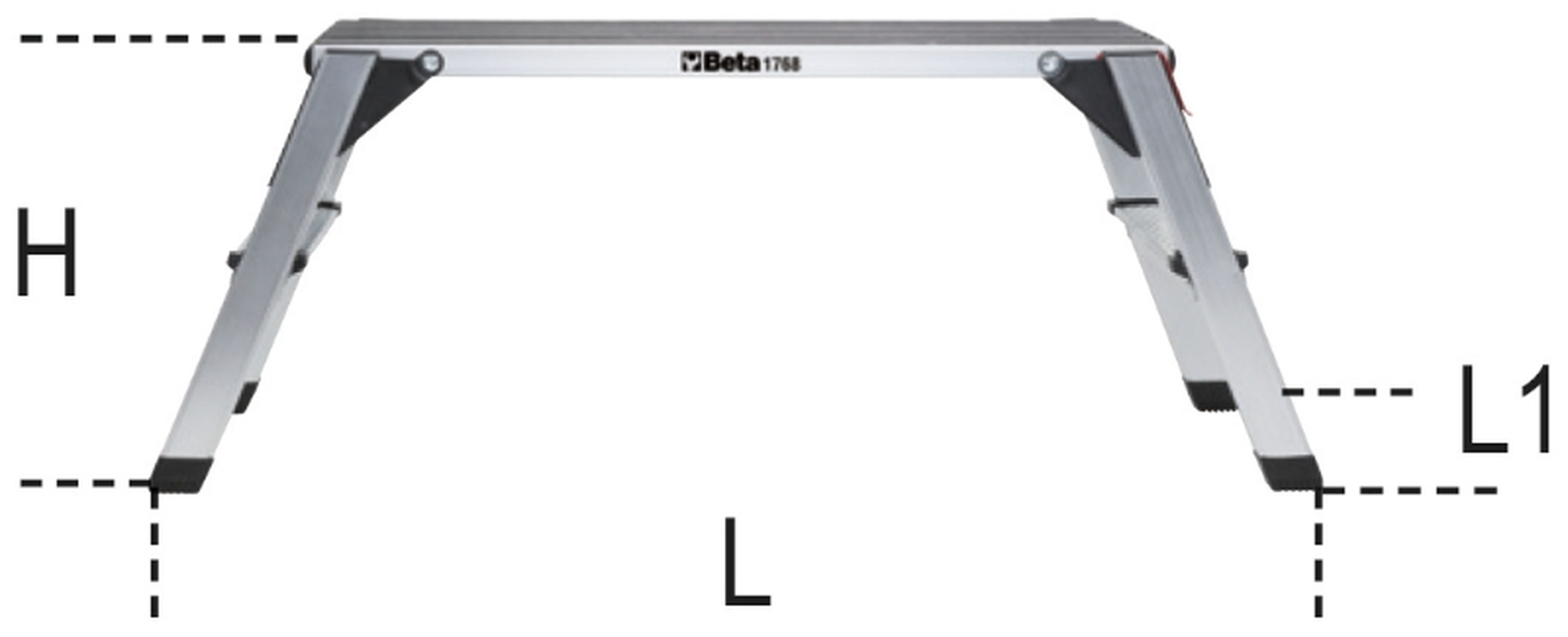 Beta aluminium opstap 96 x 30 x 47,5 cm Image 6