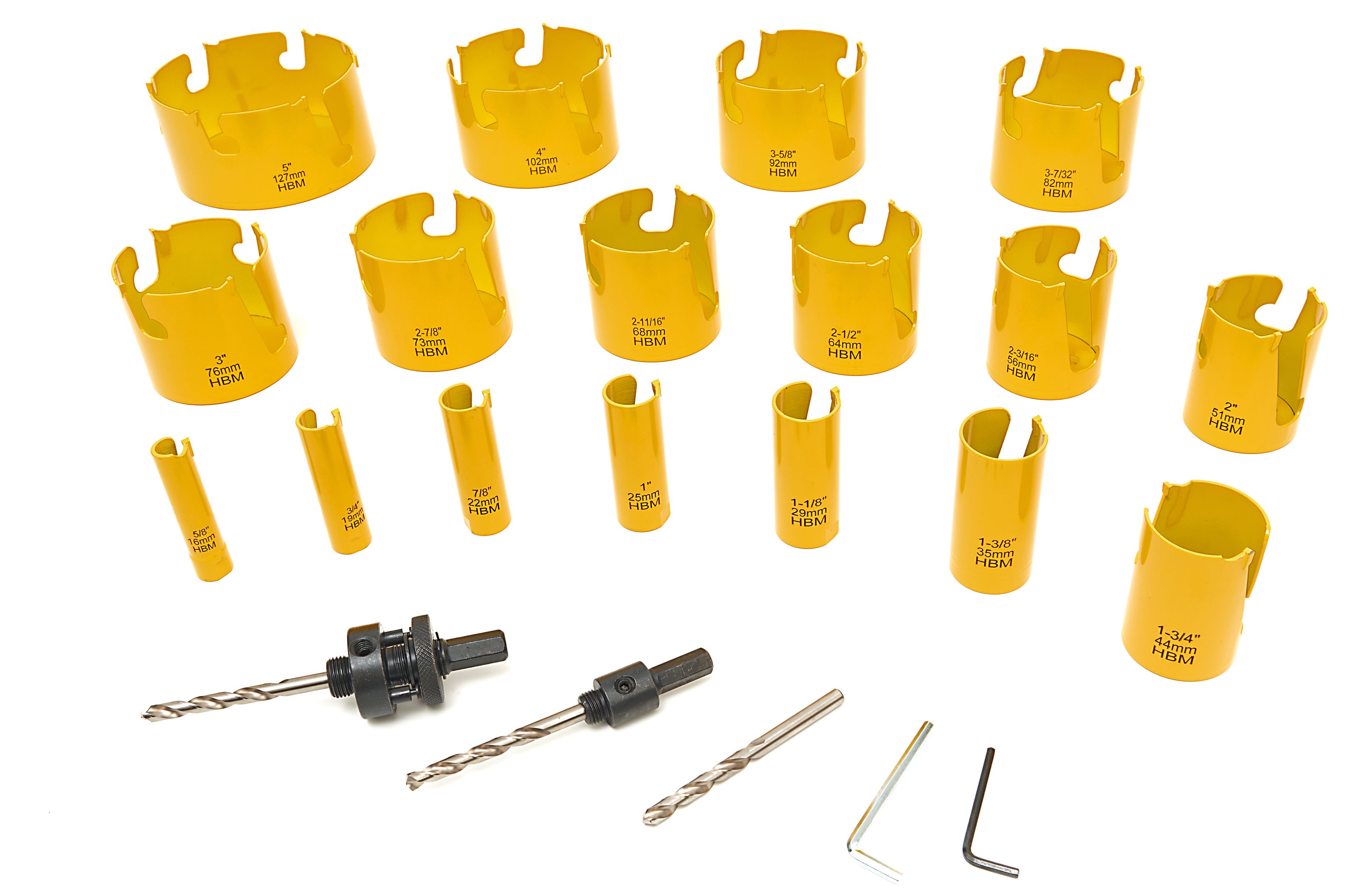 HBM Set di seghe a tazza diamantate Professional da 17 pezzi in TCT multimateriale Image 2