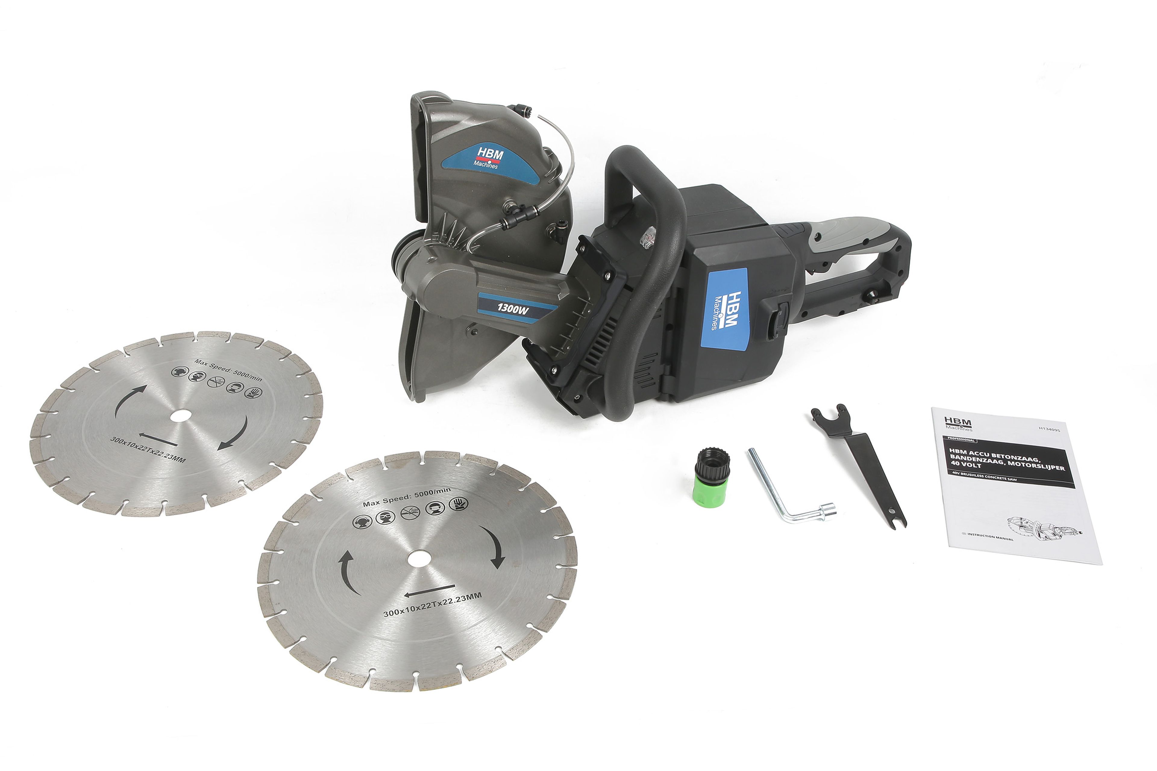 HBM scie à béton sans fil, scie à bande, meuleuse motorisée 40 Volts Image 12