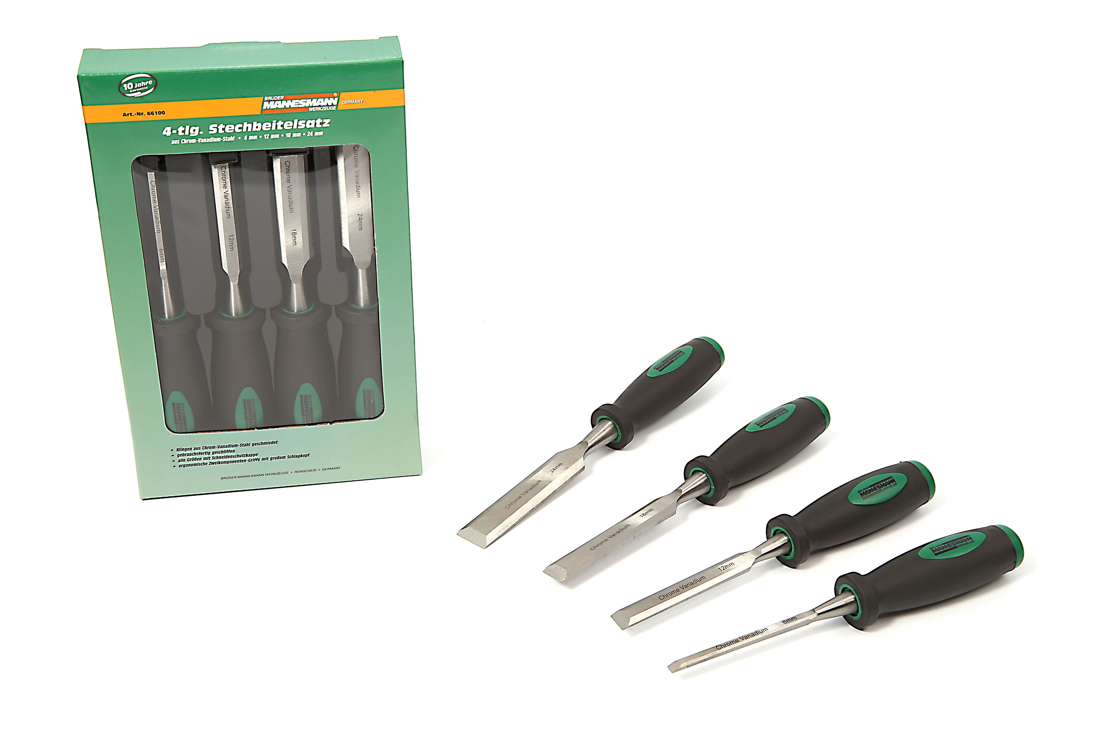 Mannesmann 4 Pezzi Set di Scalpelli per Legno - 66100 Image 2