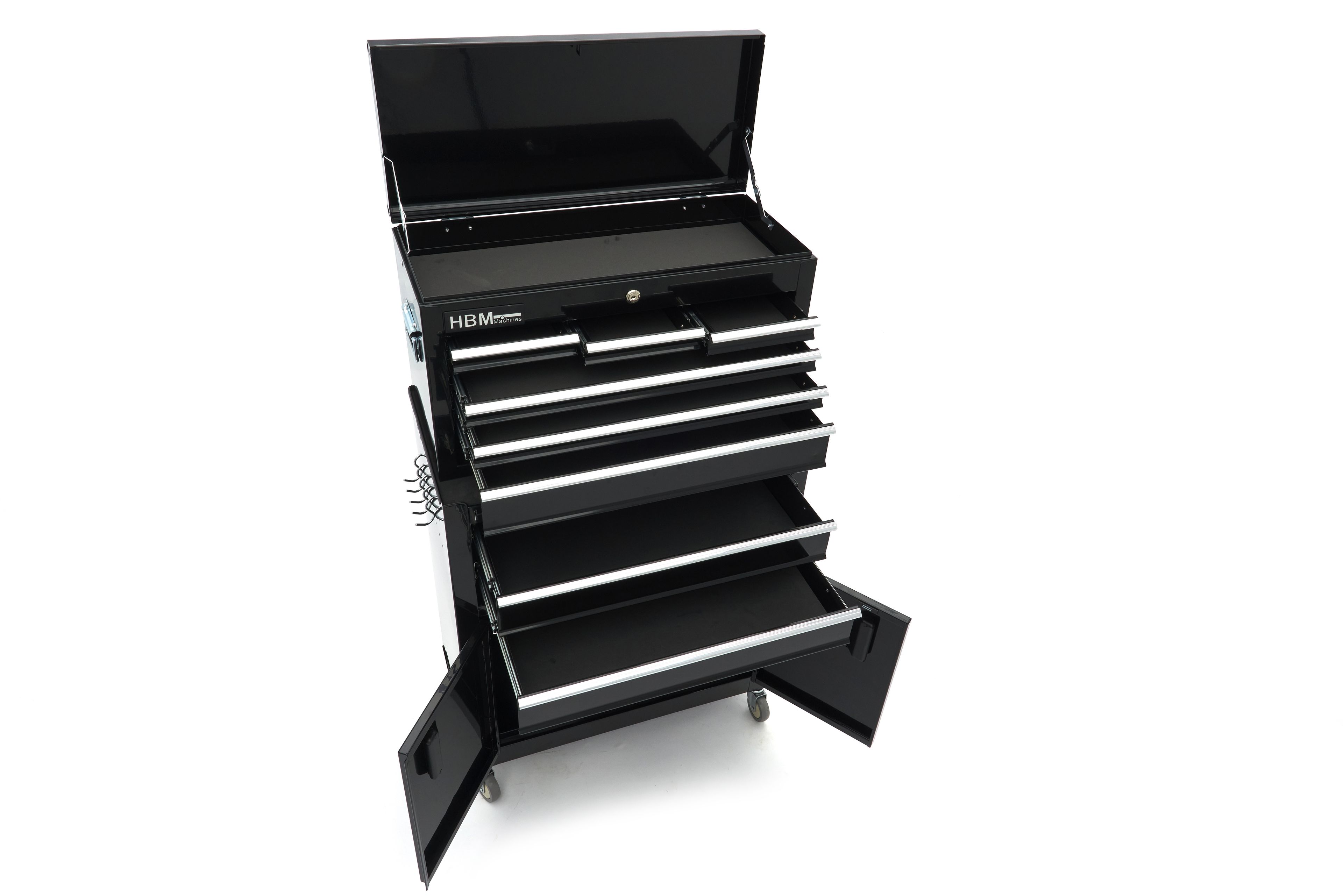 HBM gereedschapswagen inclusief opzetkast, zwart, model 2 Image 10