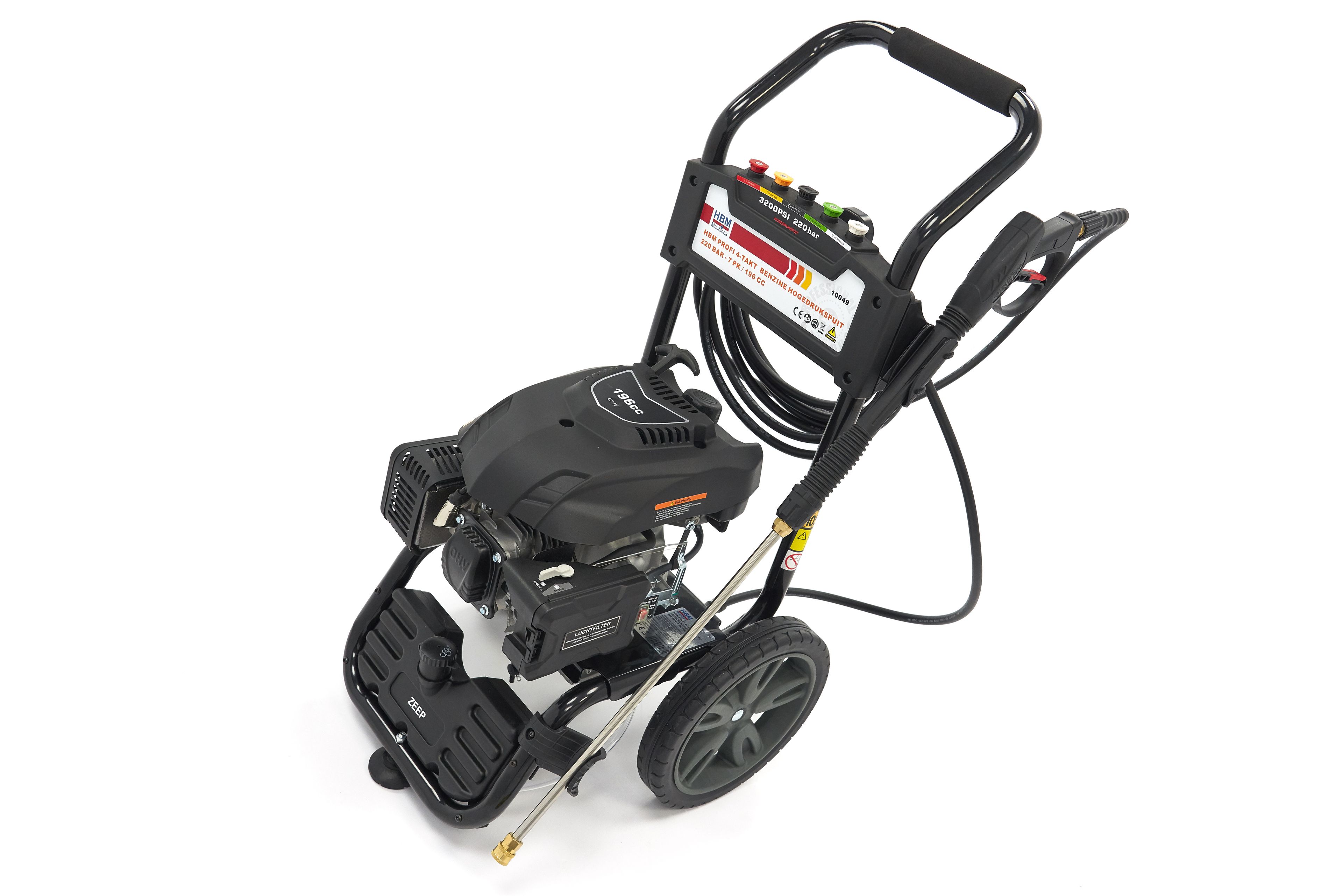 HBM Profi limpiaparabrisas de gasolina de 4 tiempos 210 BAR - 7 PK / 196 cc Image 2