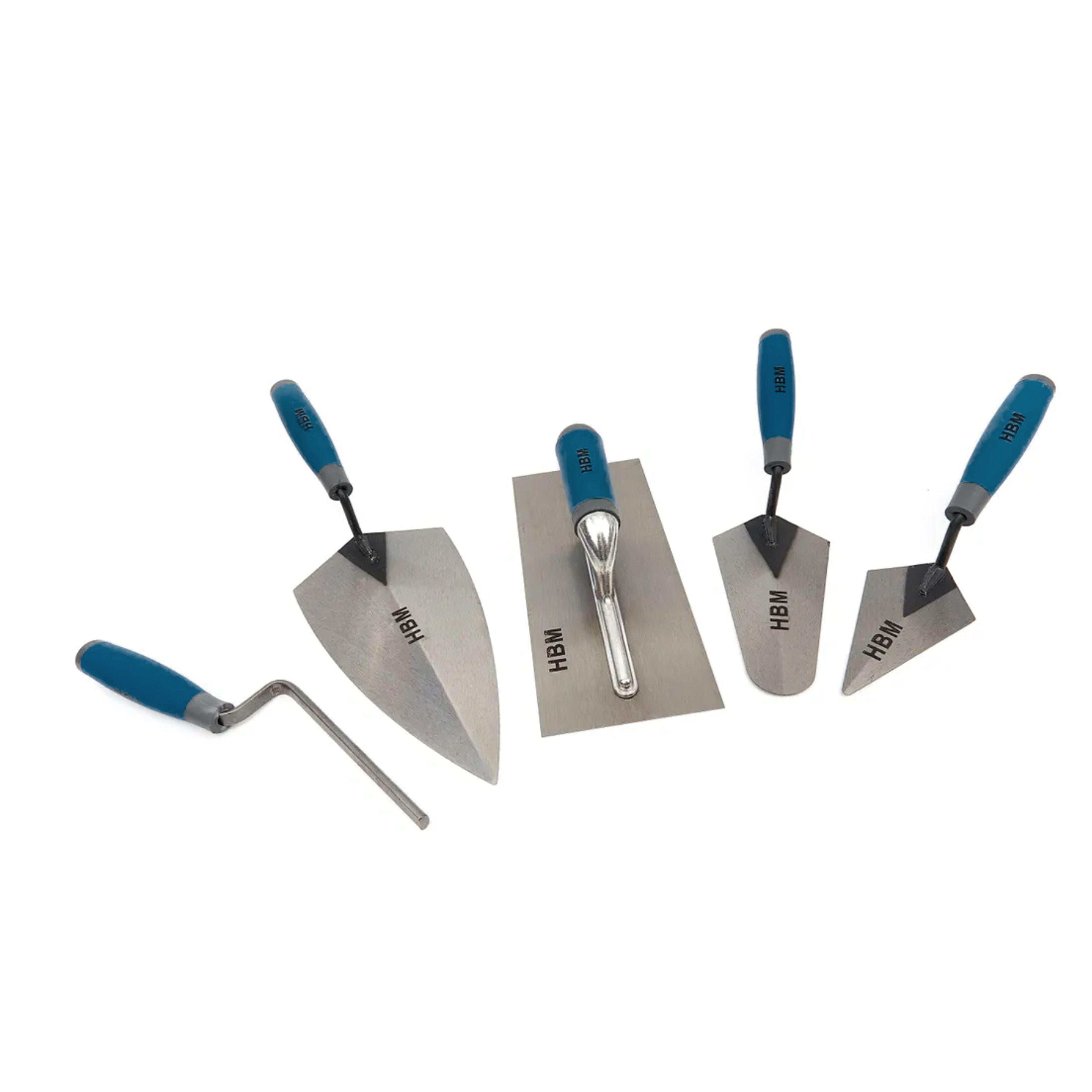 HBM Ensemble de 5 truelles pour plâtre avec poignées souples Image 2