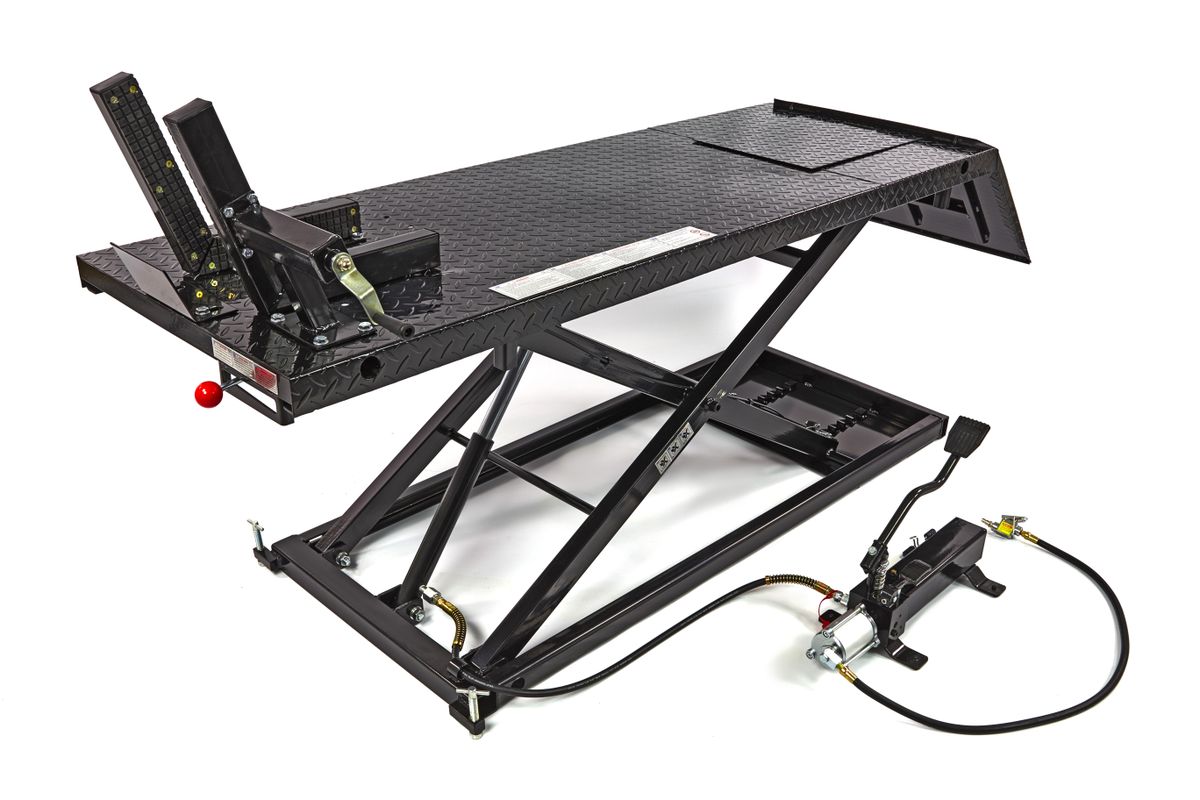 HBM Mesa elevadora para motocicletas 700 kg - Negro
