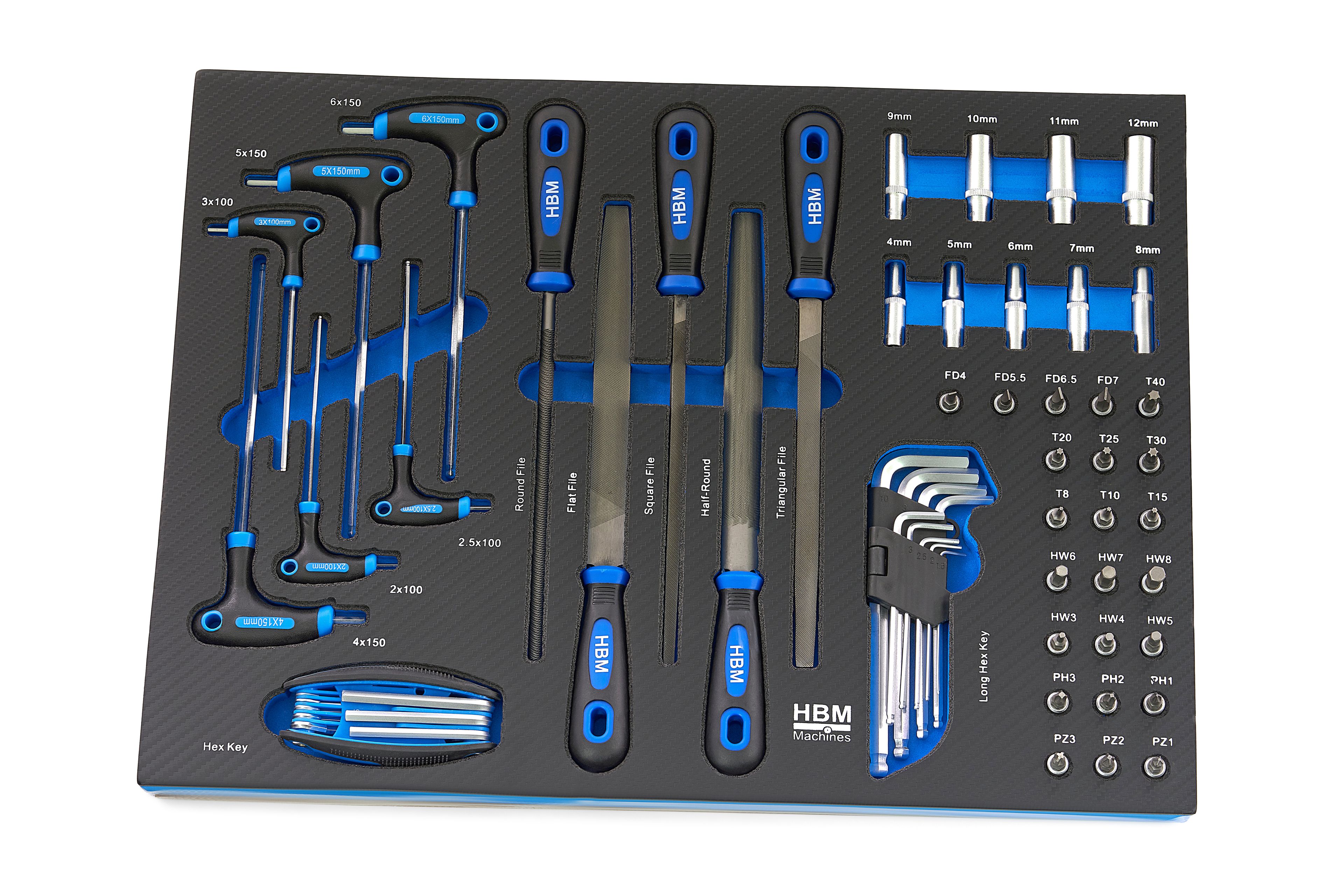 HBM servante à outils garnie 196 pièces, bleu Image 17
