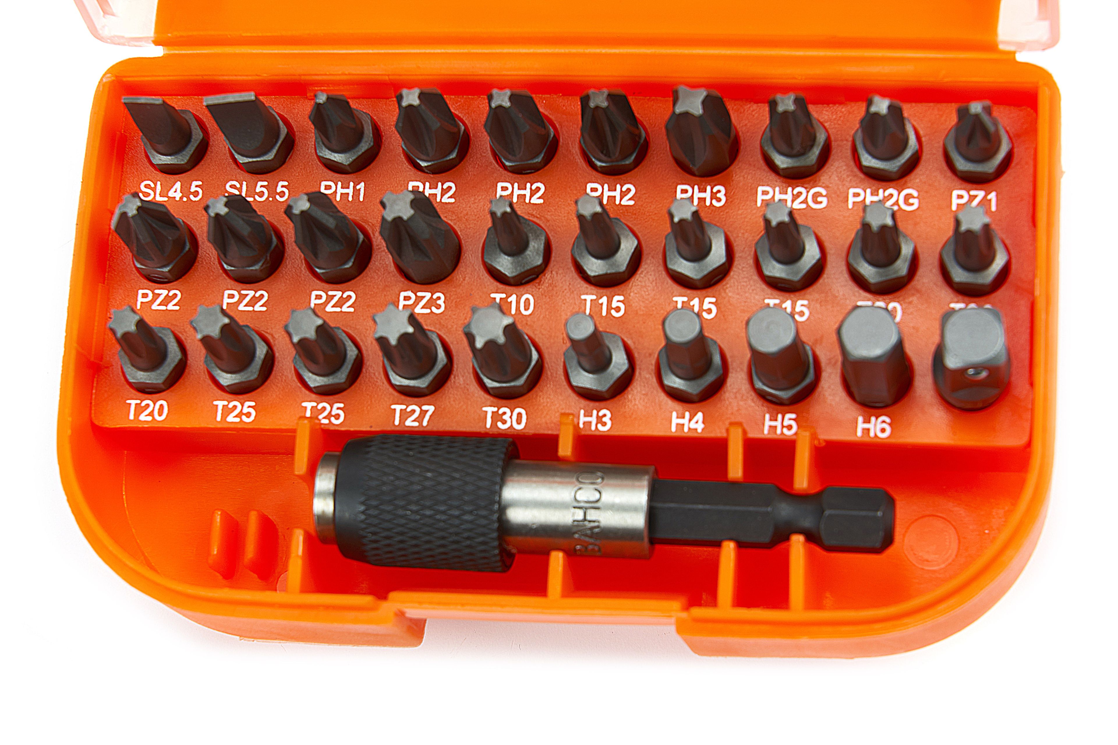 Bahco coffret d’embouts pour fente, Phillips, Pozidriv, TORX – 31 pièces Image 3